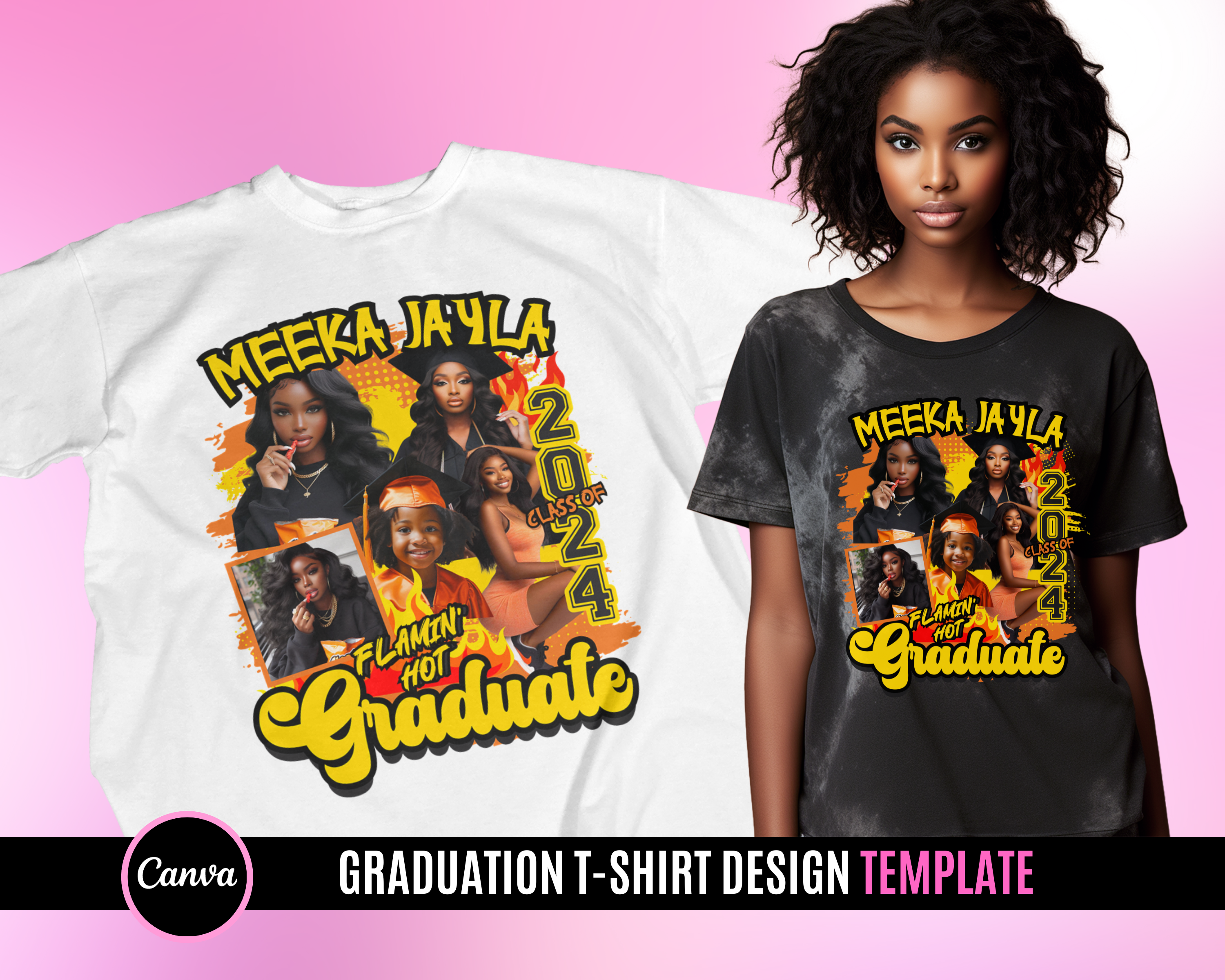 Graduation TShirt Template - Flamin Hot