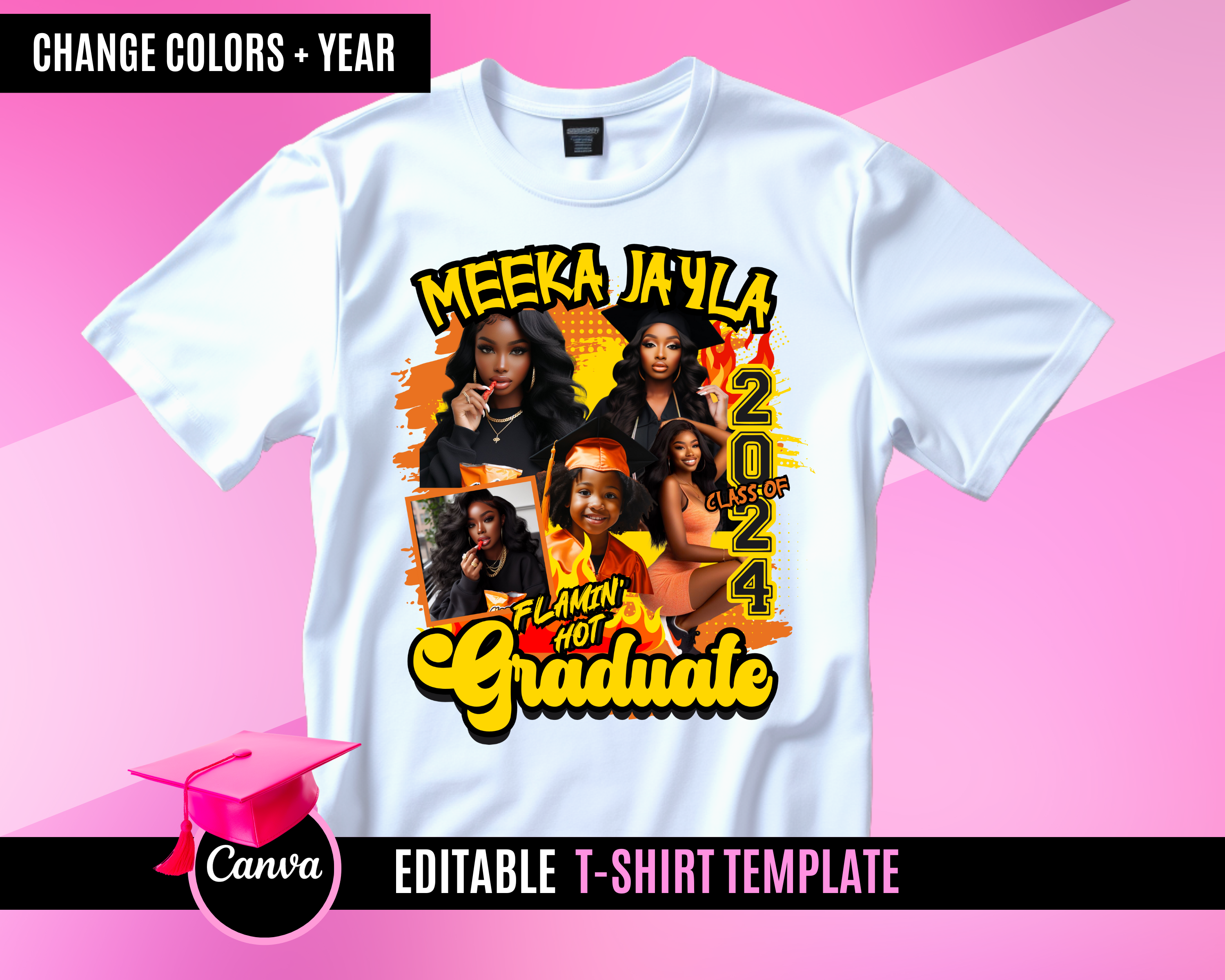Graduation TShirt Template - Flamin Hot
