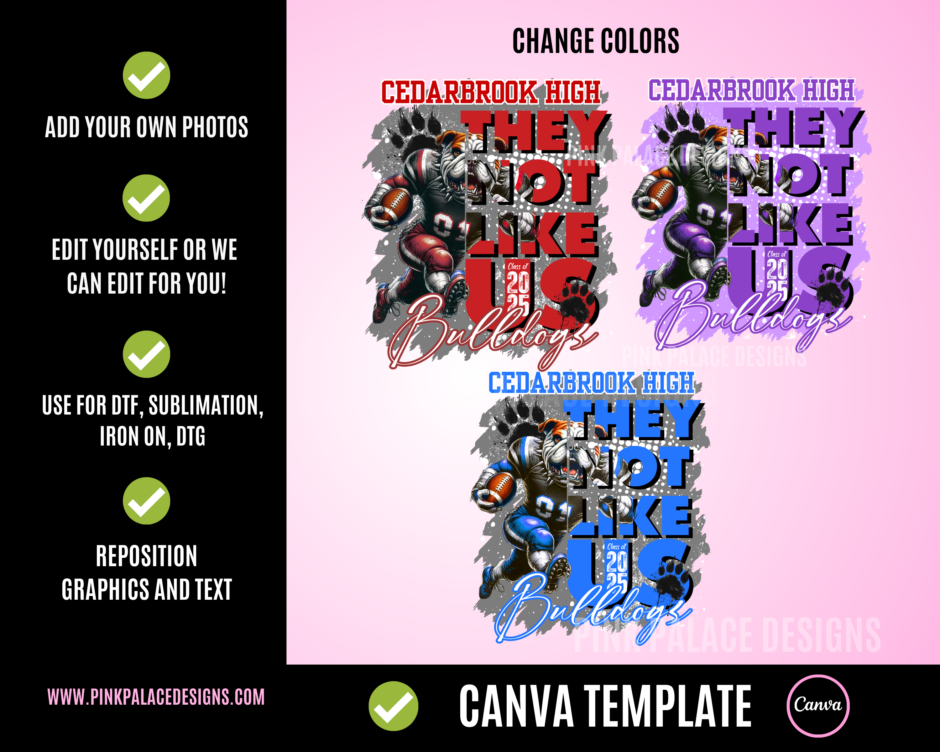 Bulldog They Not Like Us Shirt Template