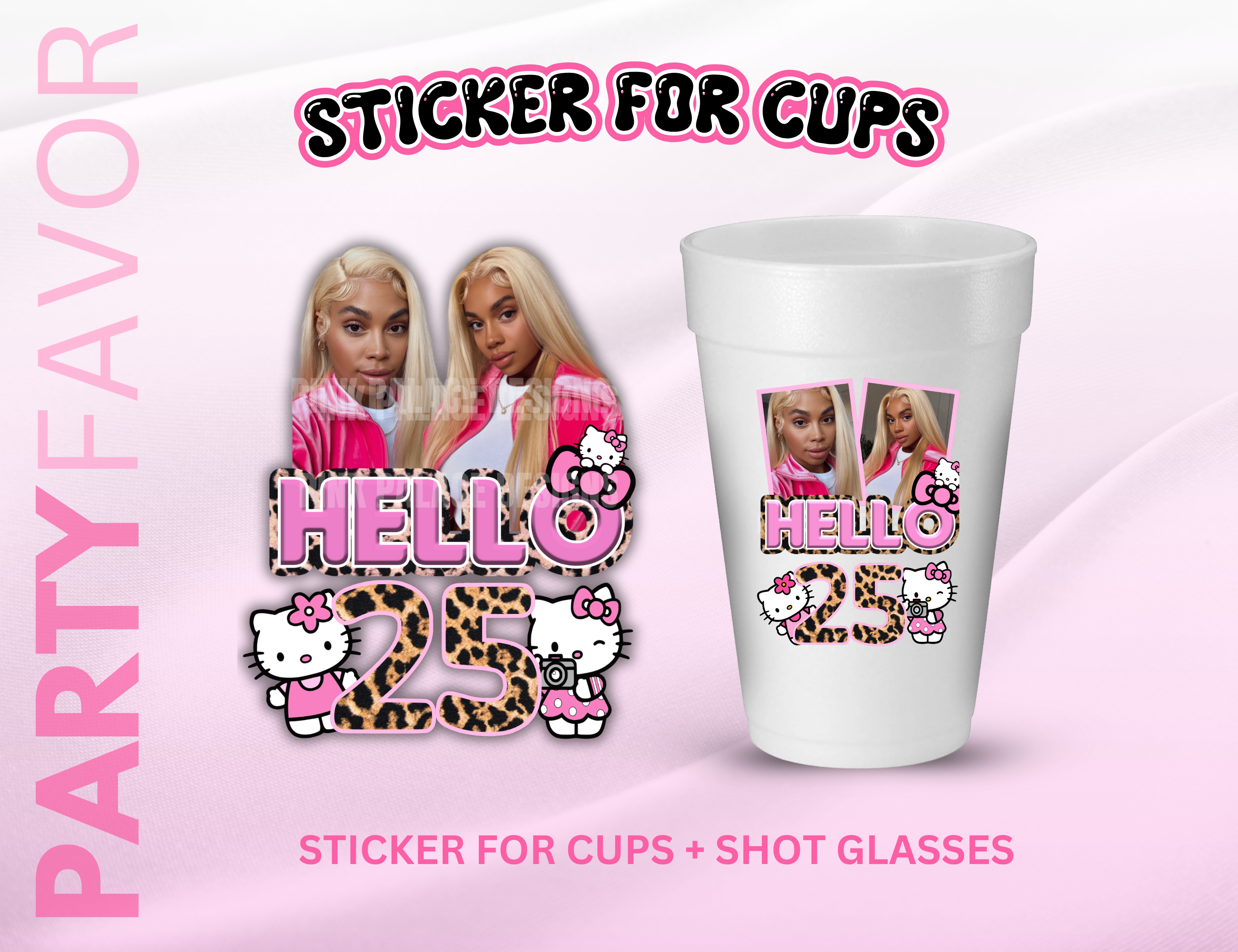 Hello Girls Birthday Sticker