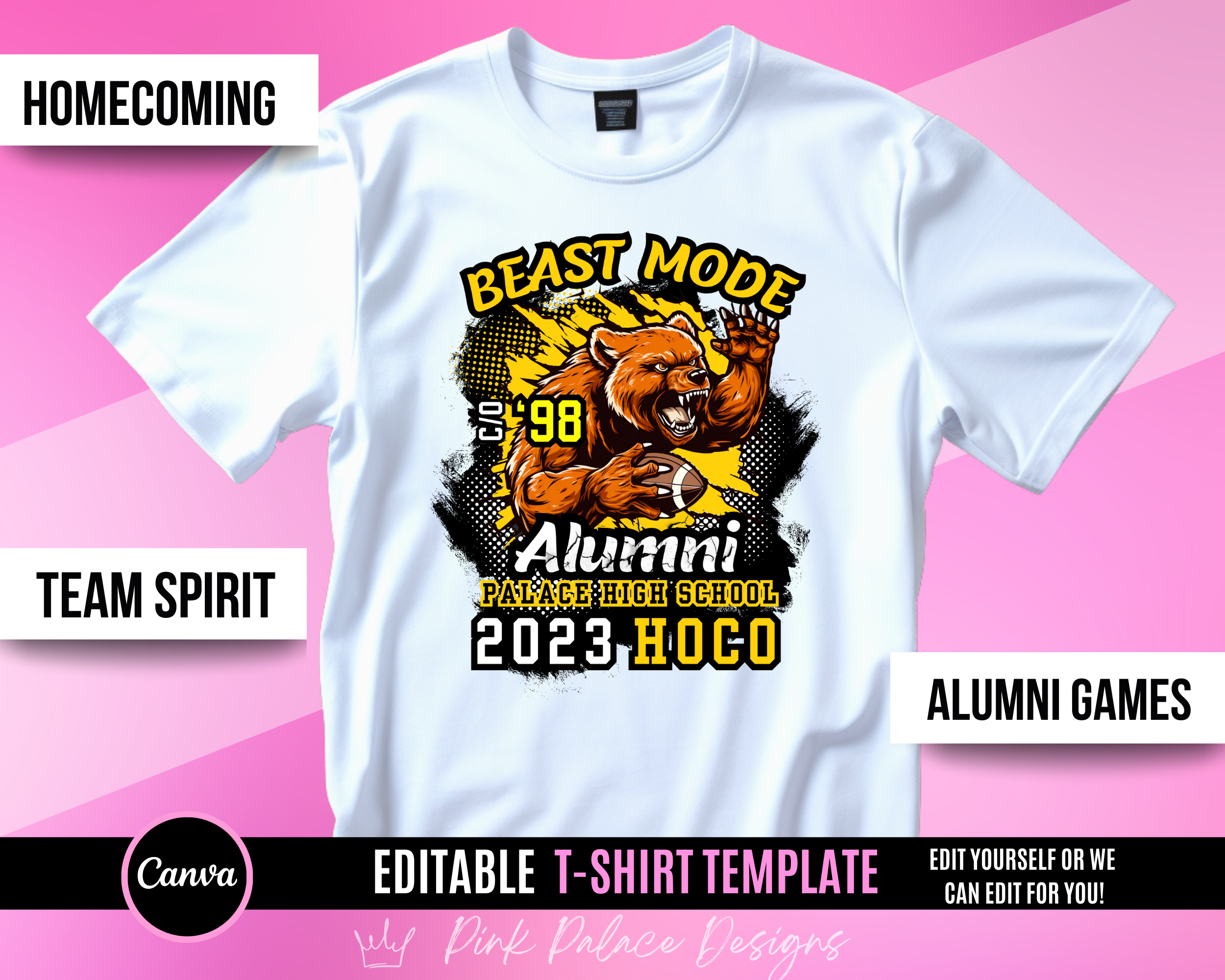 Bear Team Spirit Design Template