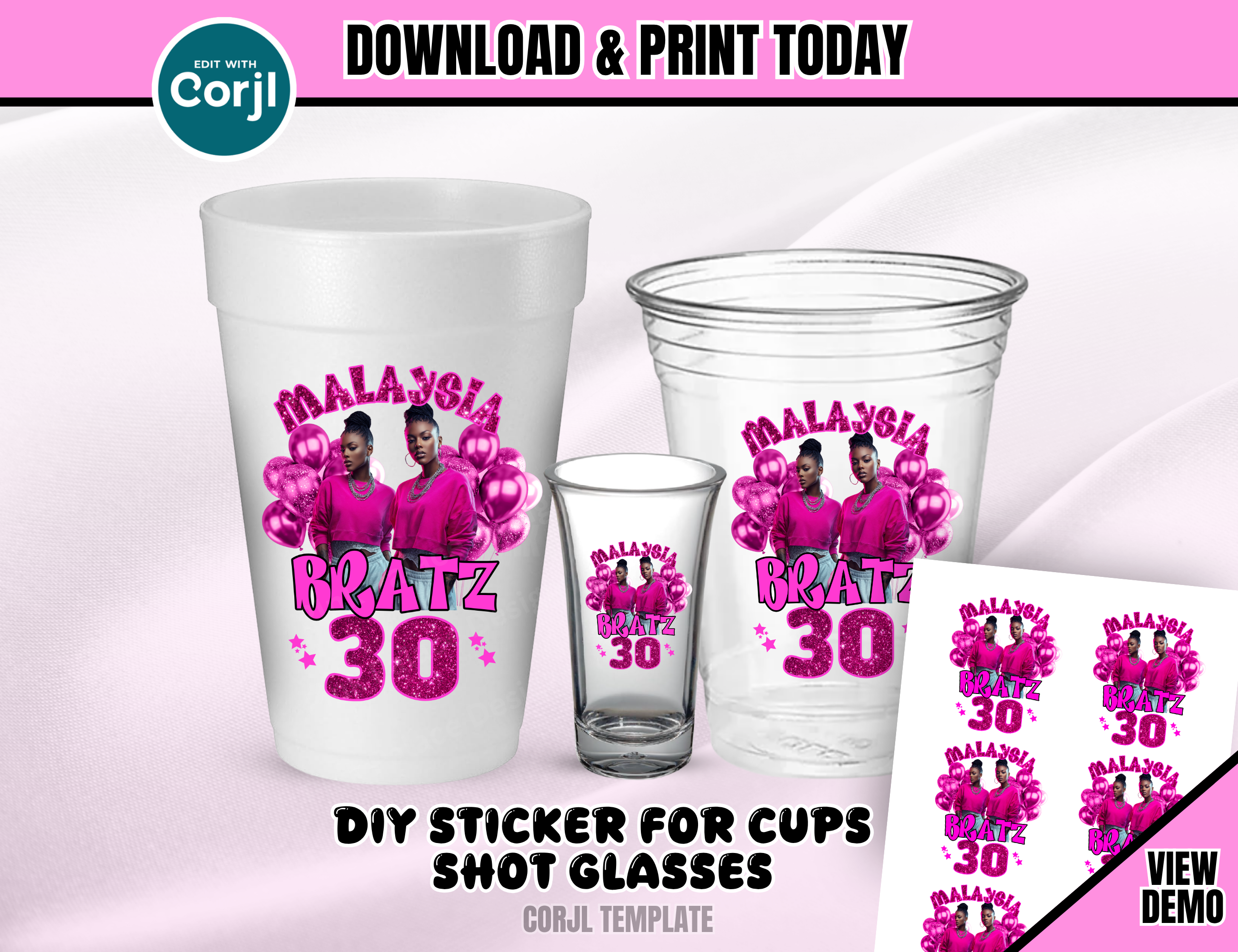 Bratz Birthday Design Pink