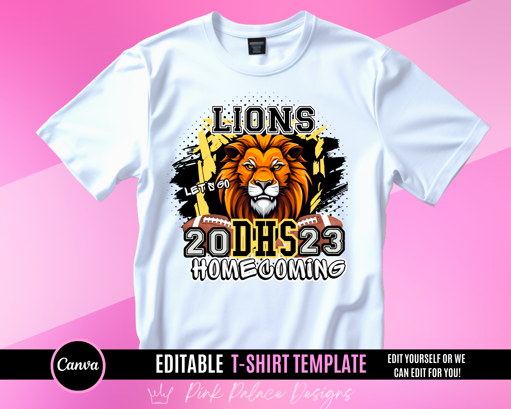 Lion Team Spirit Design Template