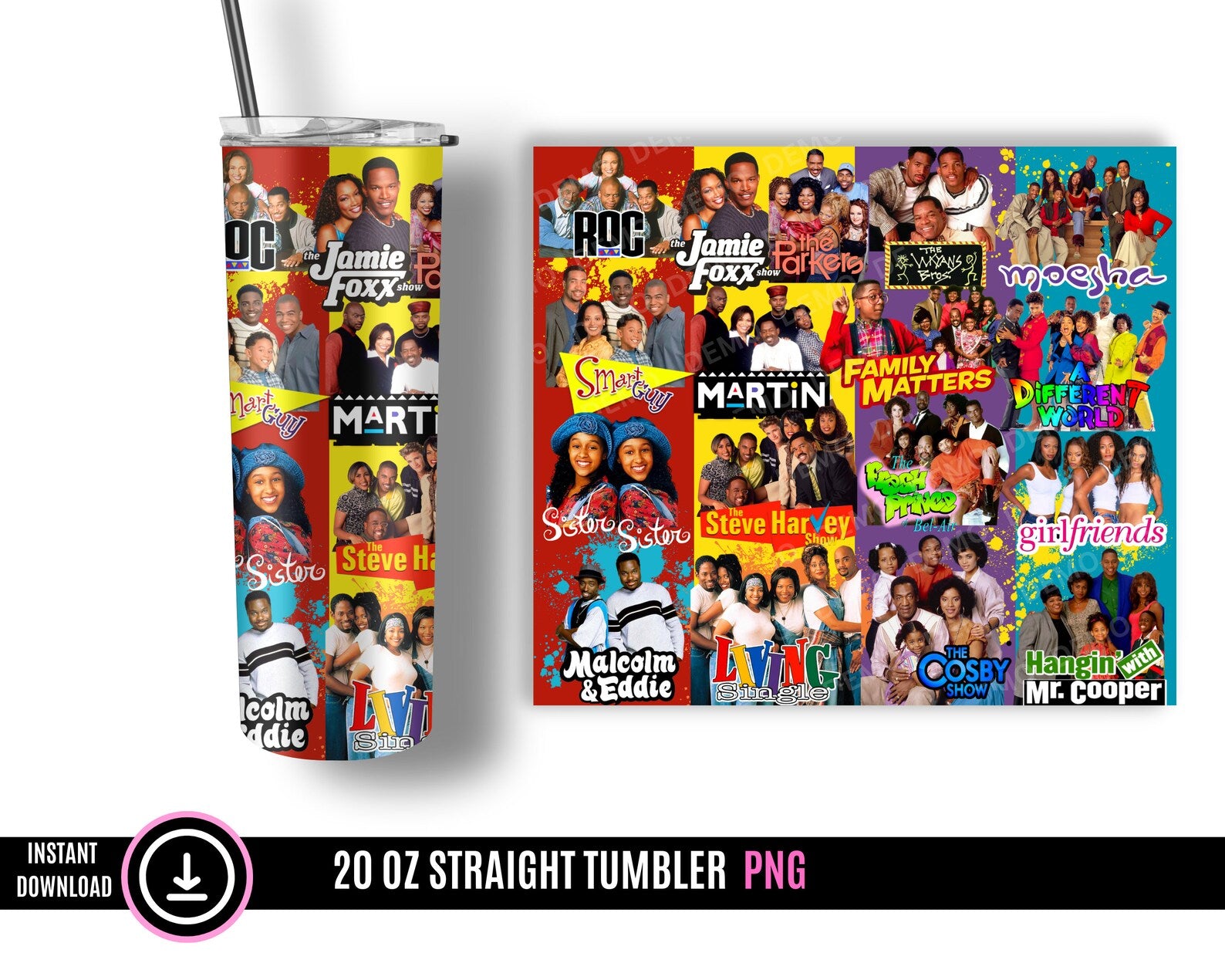 90s Black sitcom Tumbler Wrap