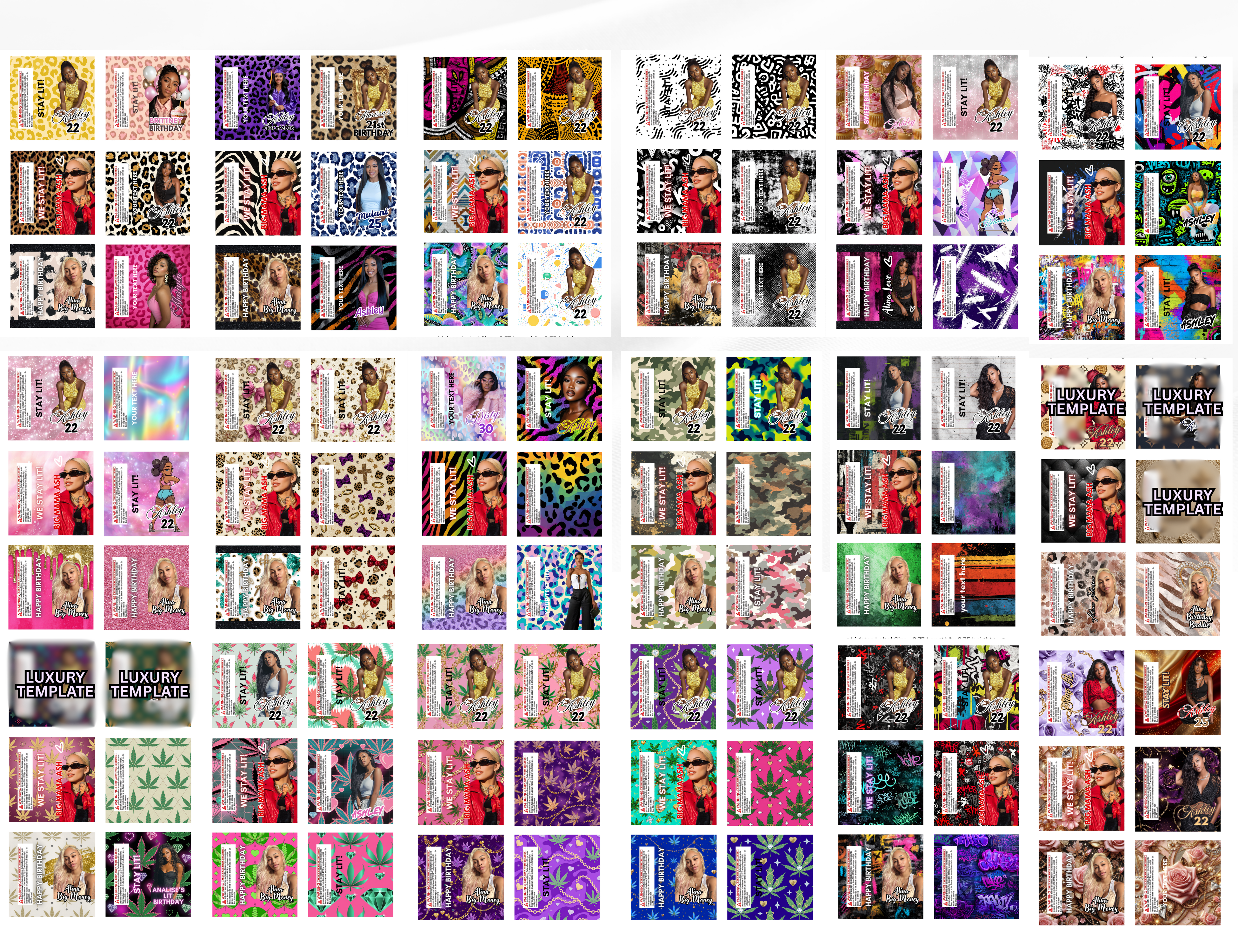 100 Lighter Templates