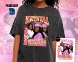 Pink and Gold Graduation Tshirt Template
