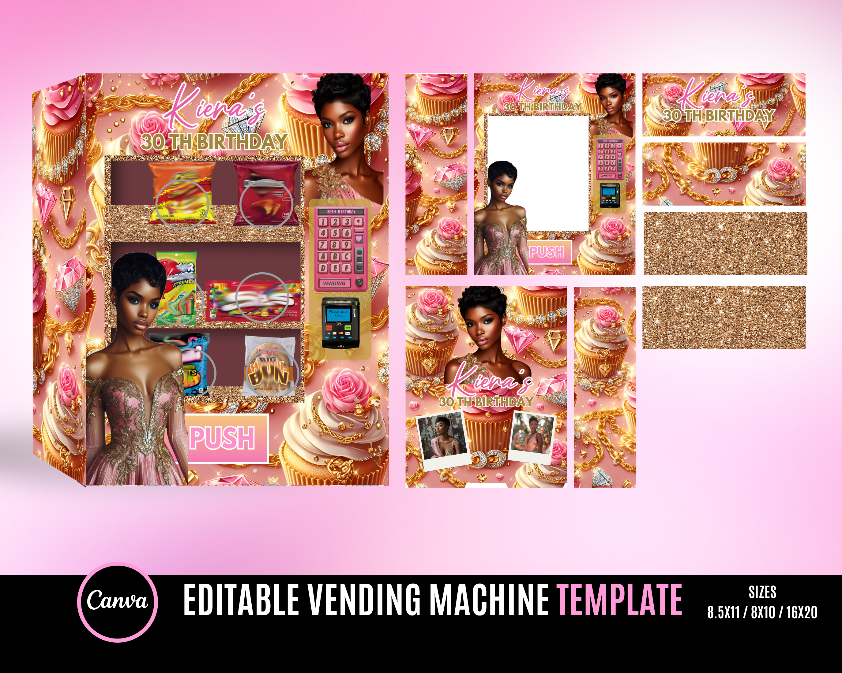 Birthday Mother's Day Vending Machine Template