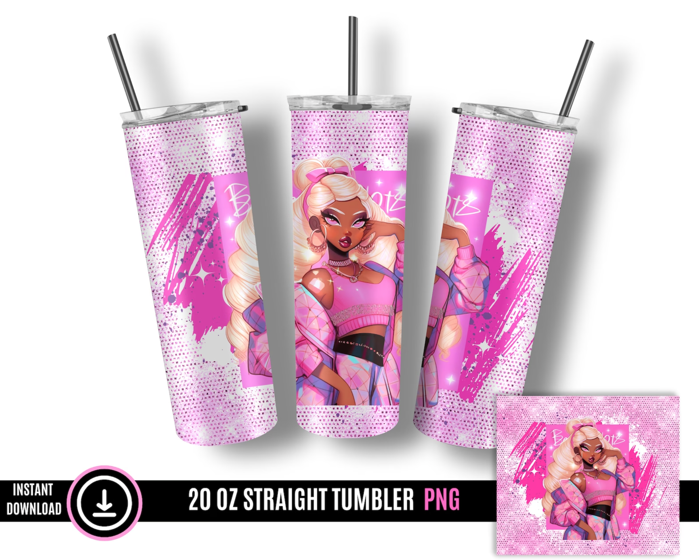 Pink Queen Tumbler Wrap