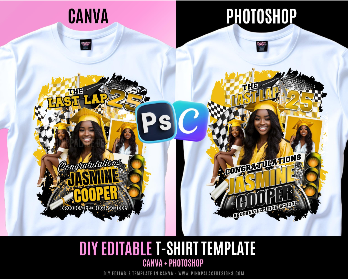 Last Lap Yellow Graduation Shirt