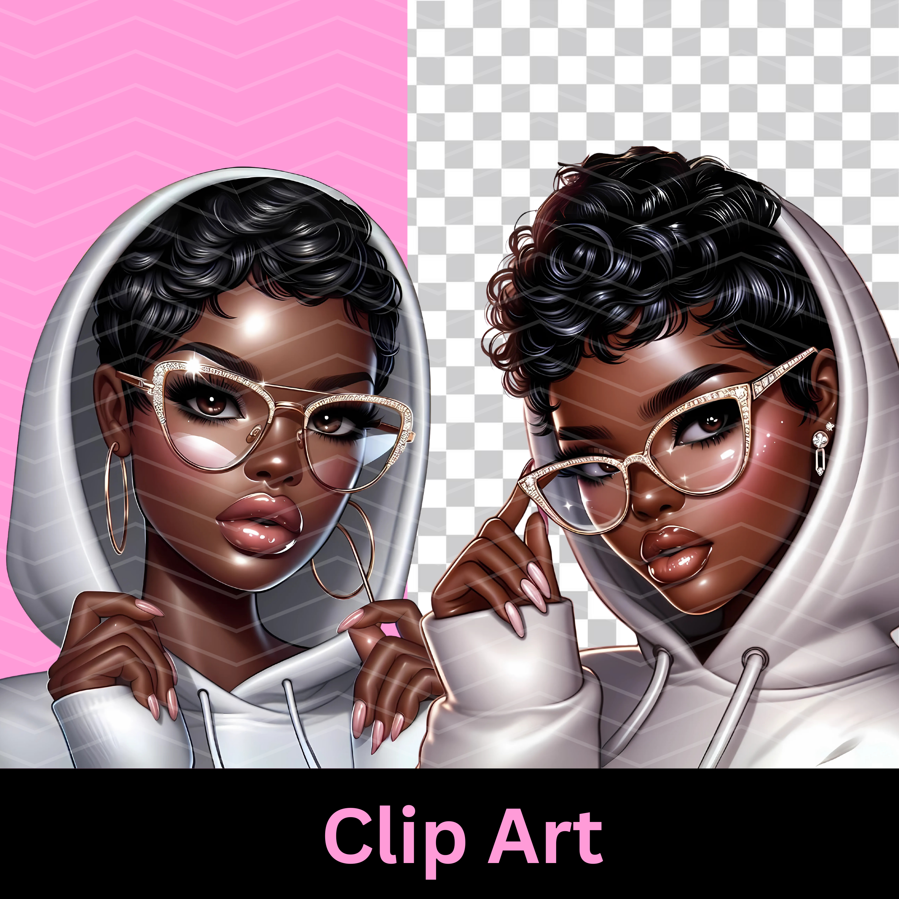 Black woman with hoodie