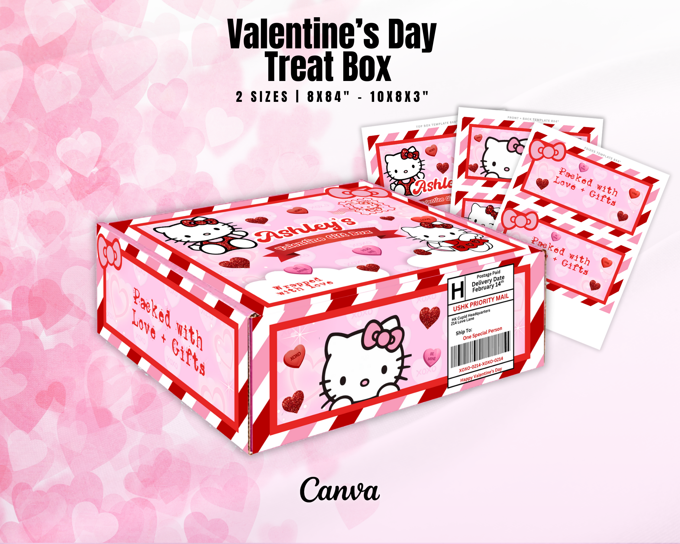 Hello Girls Gift Box Template