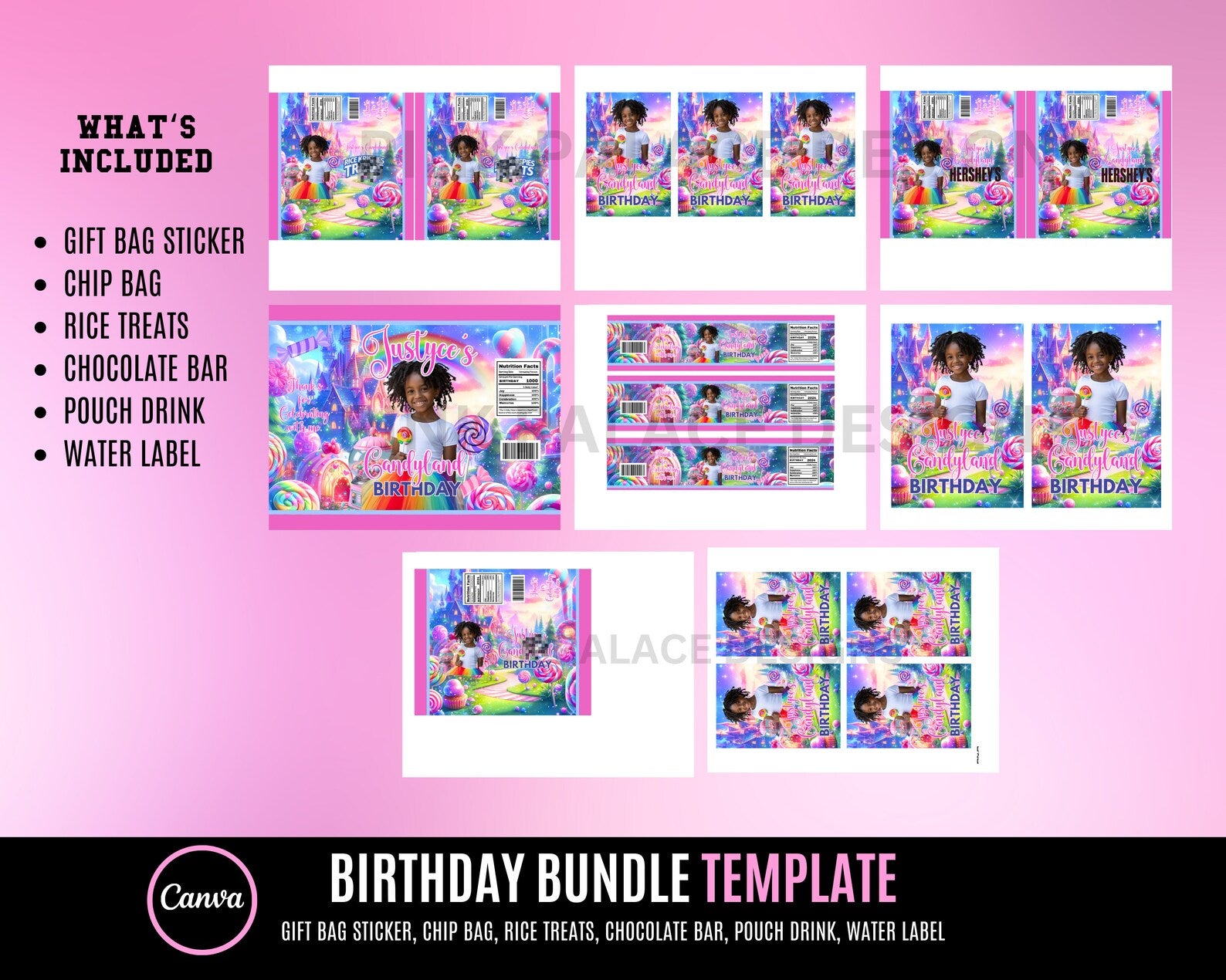 Candyland Pastel Birthday Party Favors