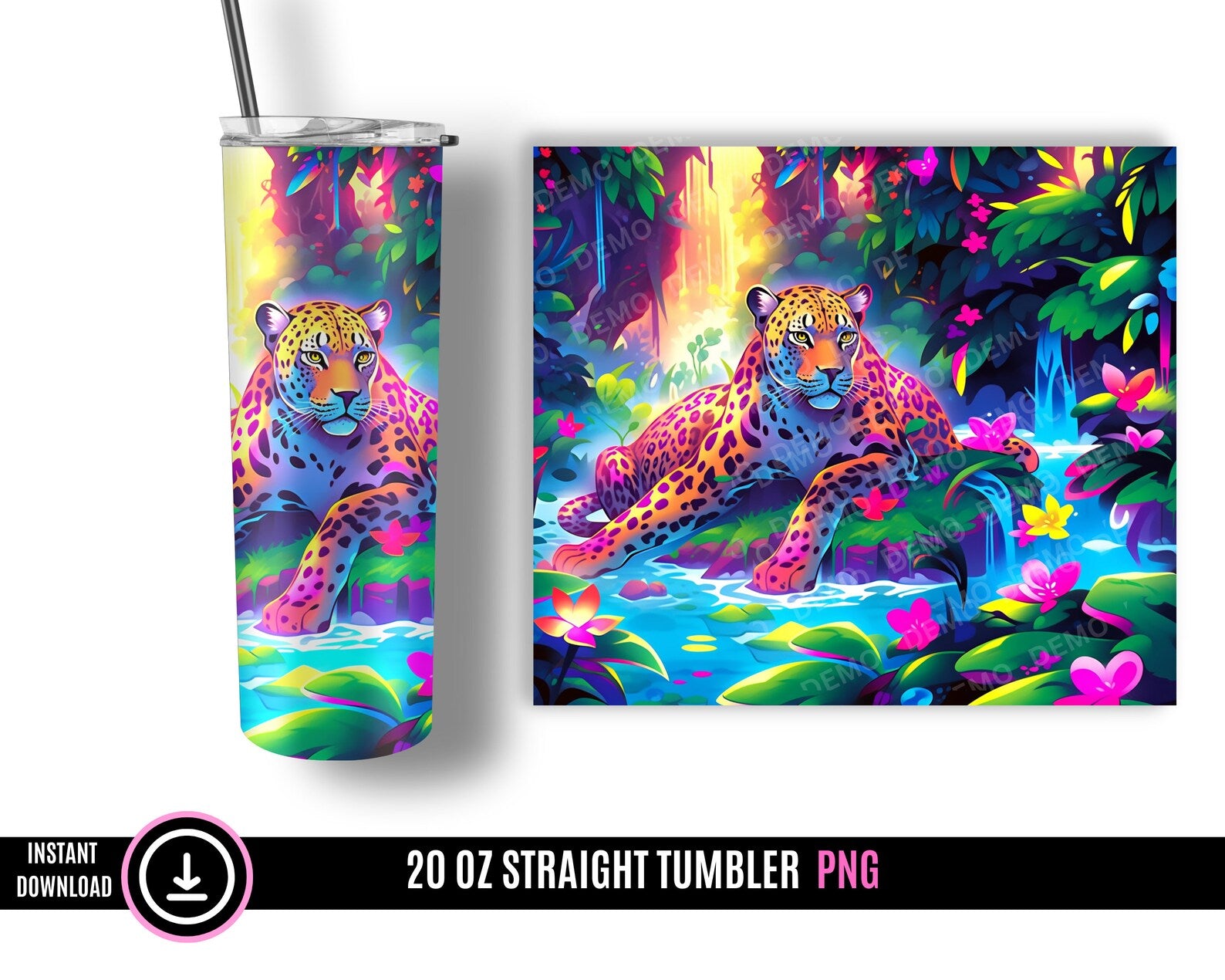 Cheetah Jungle Tumbler Wrap