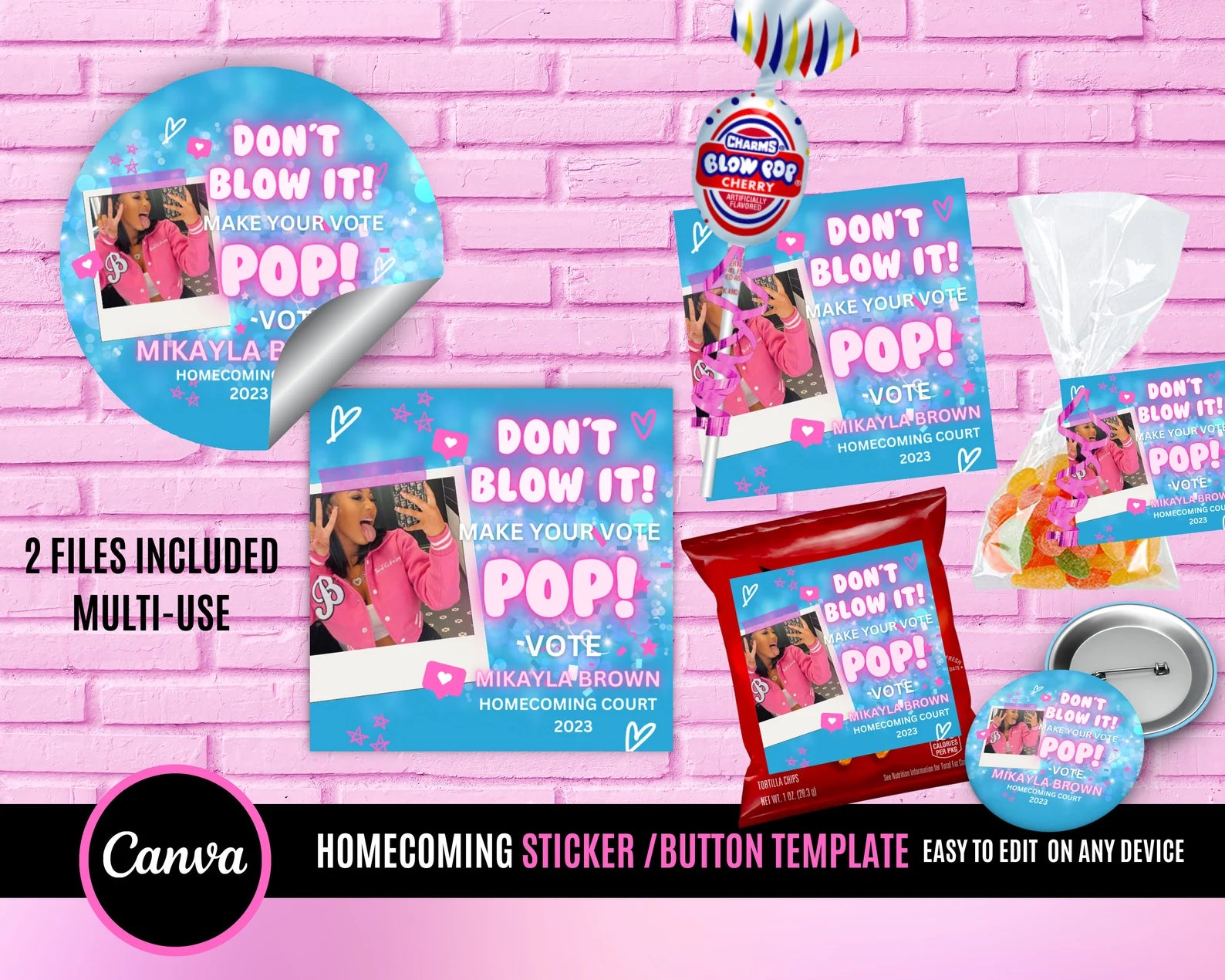 Don't Blow it Sticker Buttons Tag for Campaign