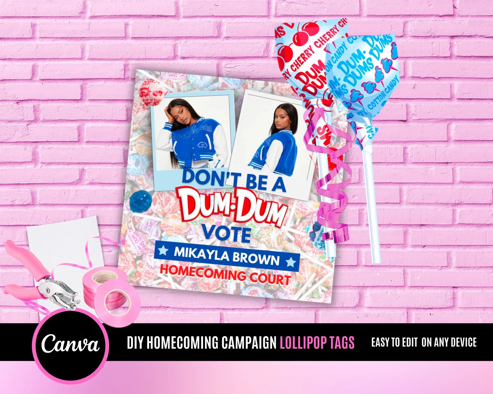 Lollipop Candy Card for Campaign