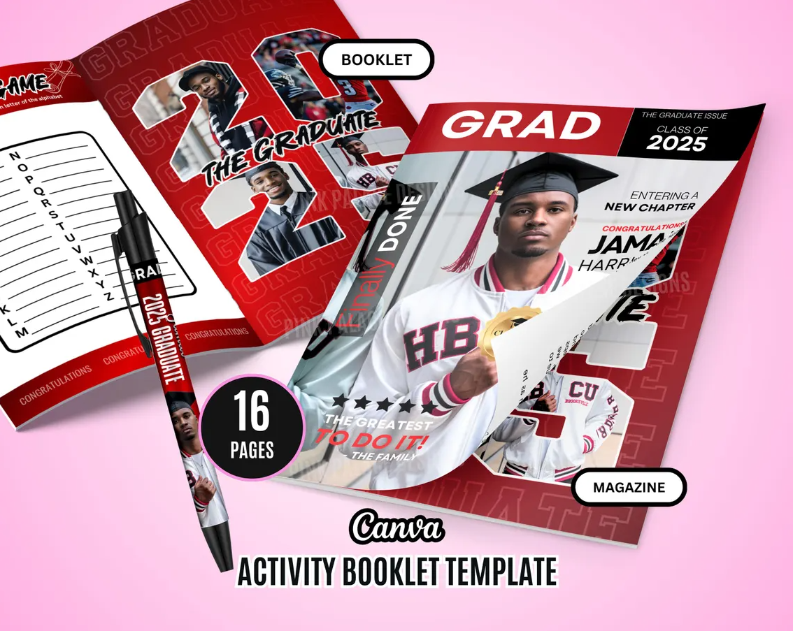 Graduation Book Template - Red