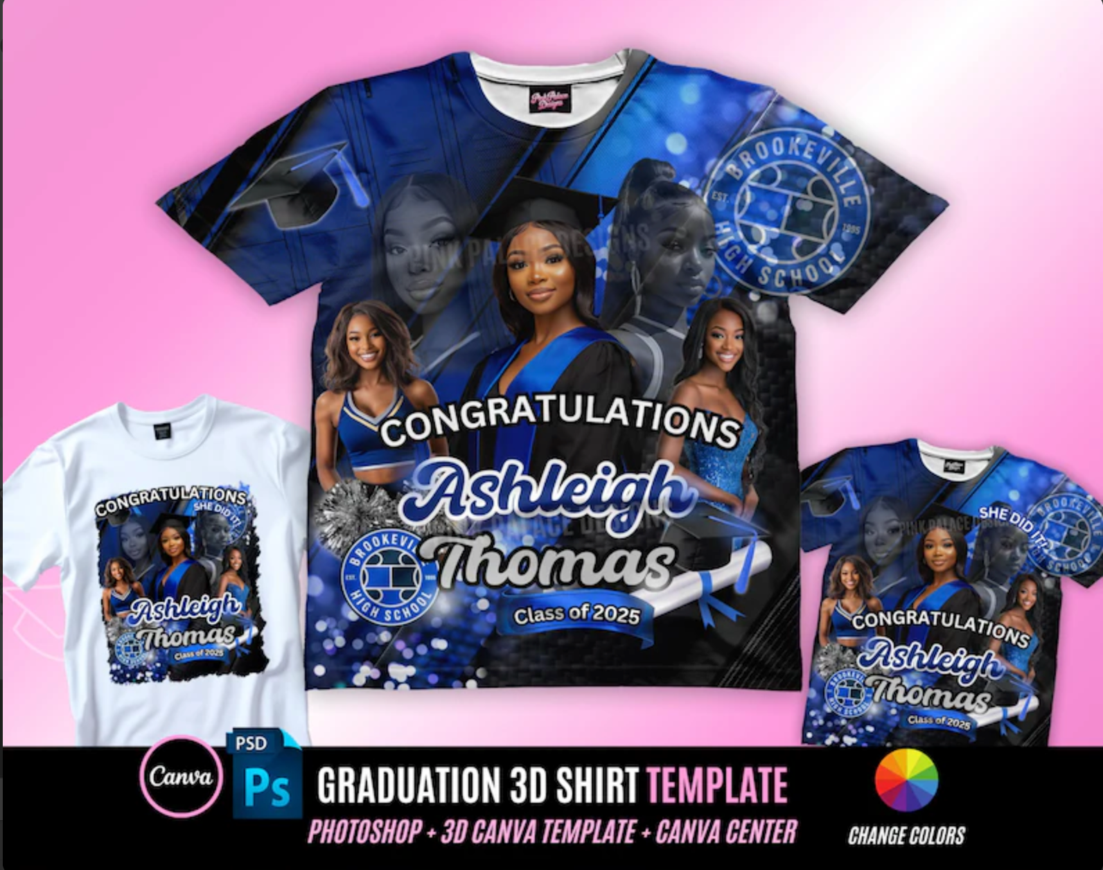 Blue All Over Grad Shirt