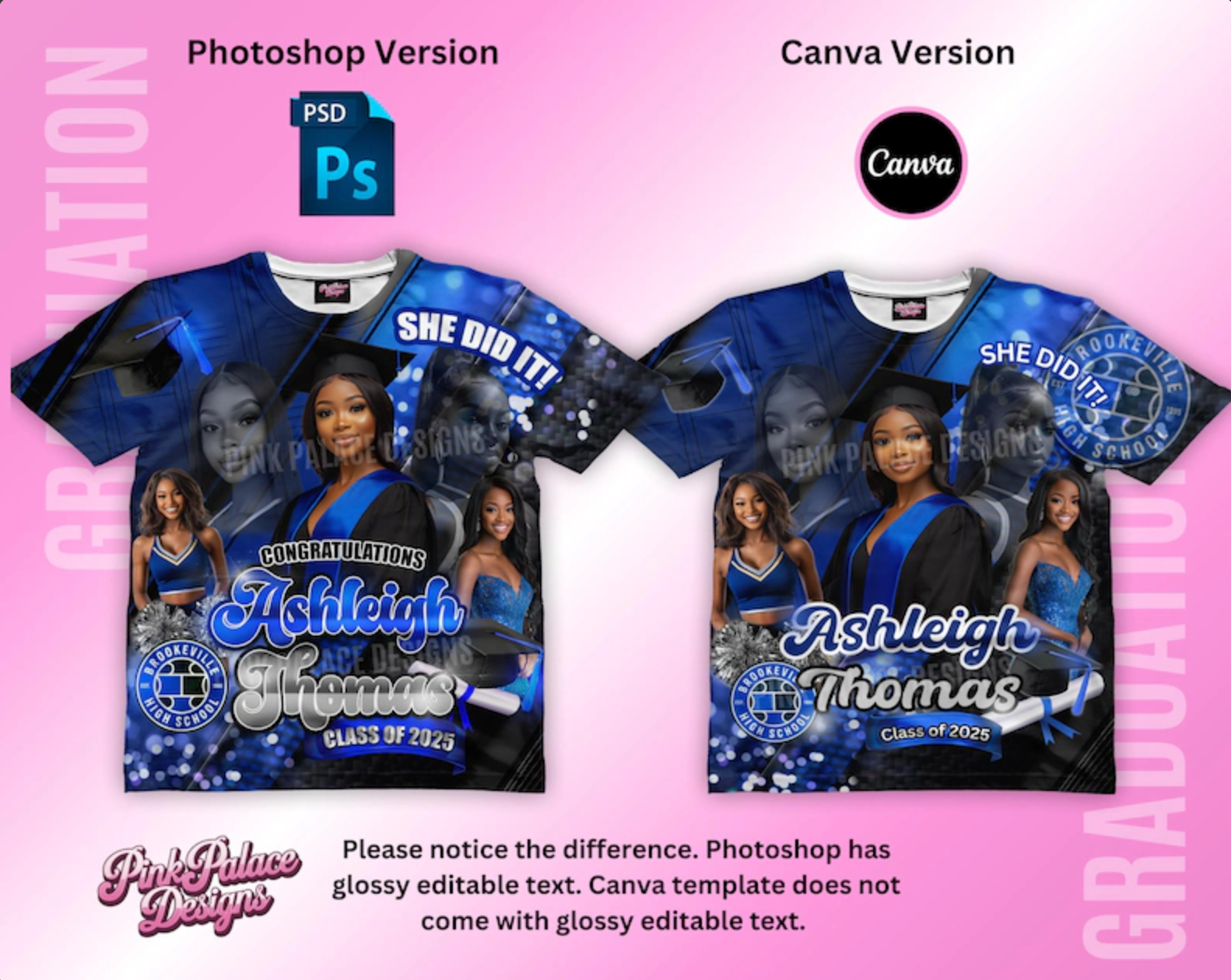 Blue All Over Grad Shirt