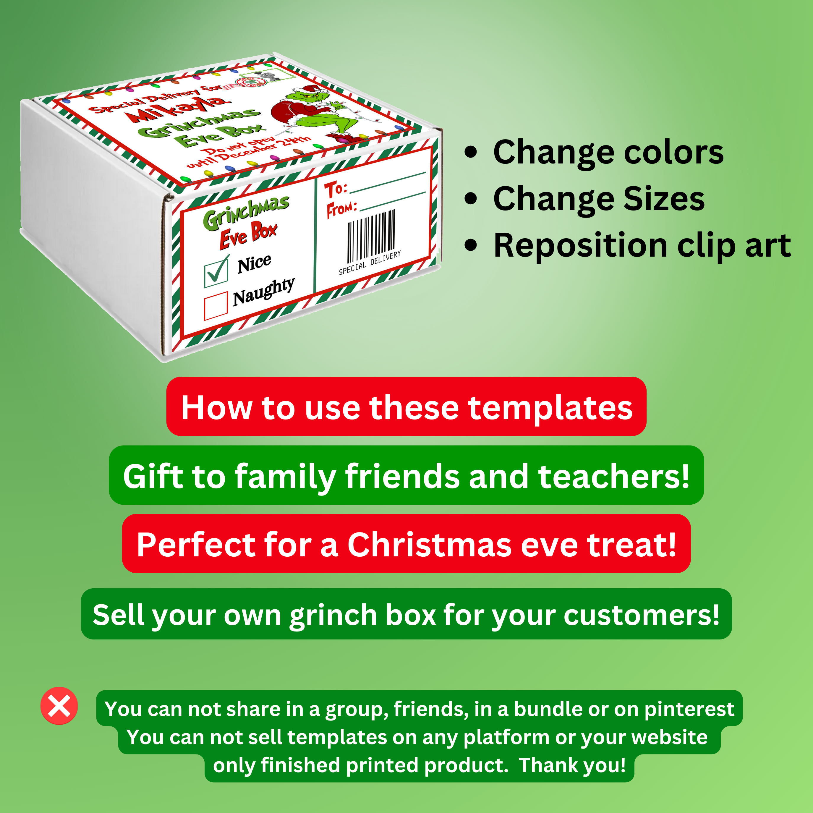 Grinchmas Templates Set 2