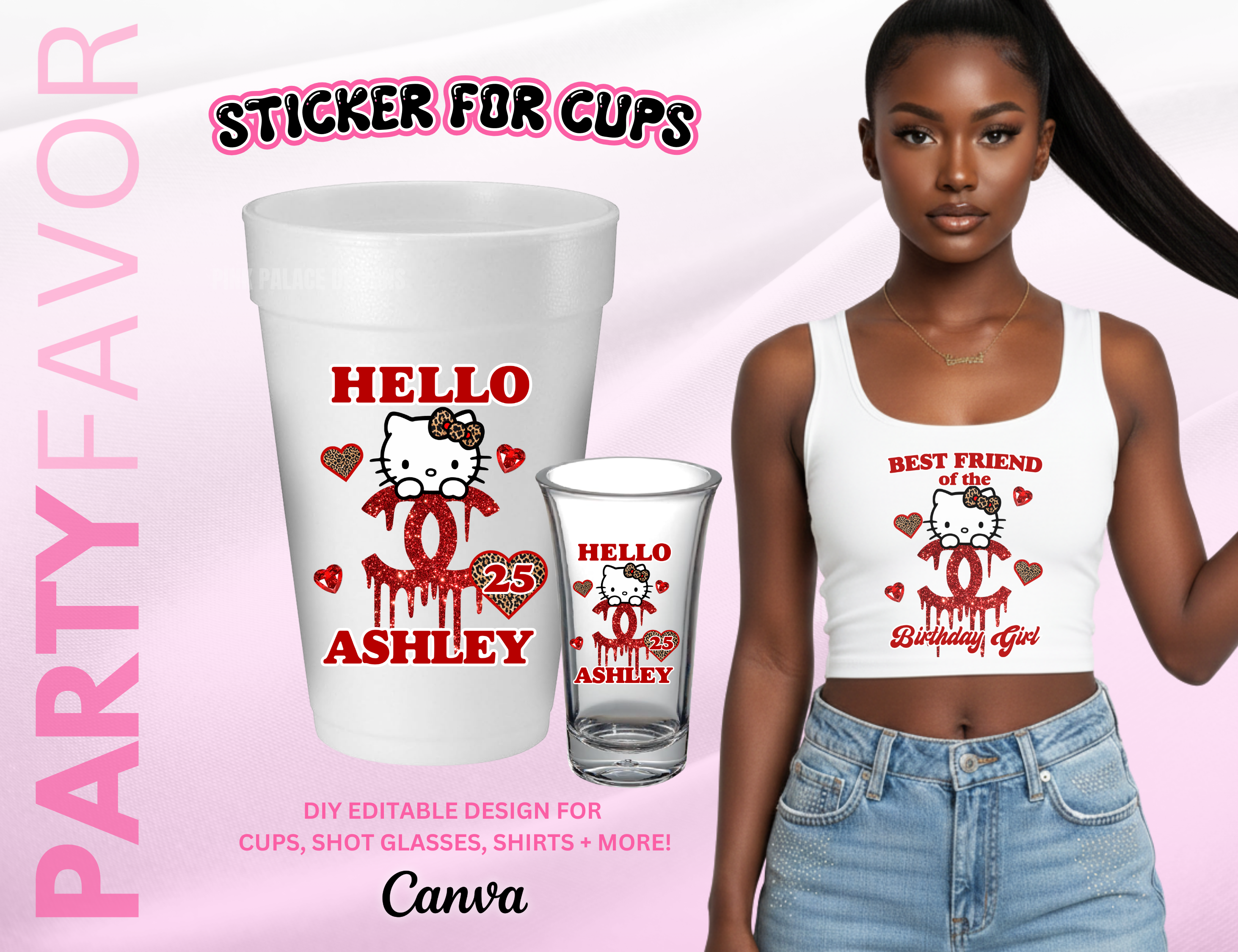 Hello Designer Kitty Sticker