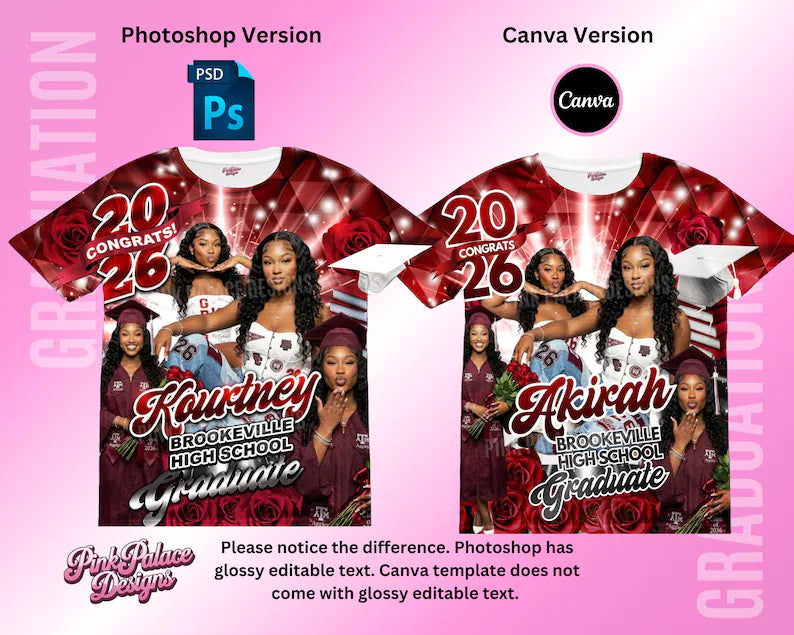 Maroon All Over Grad Shirt