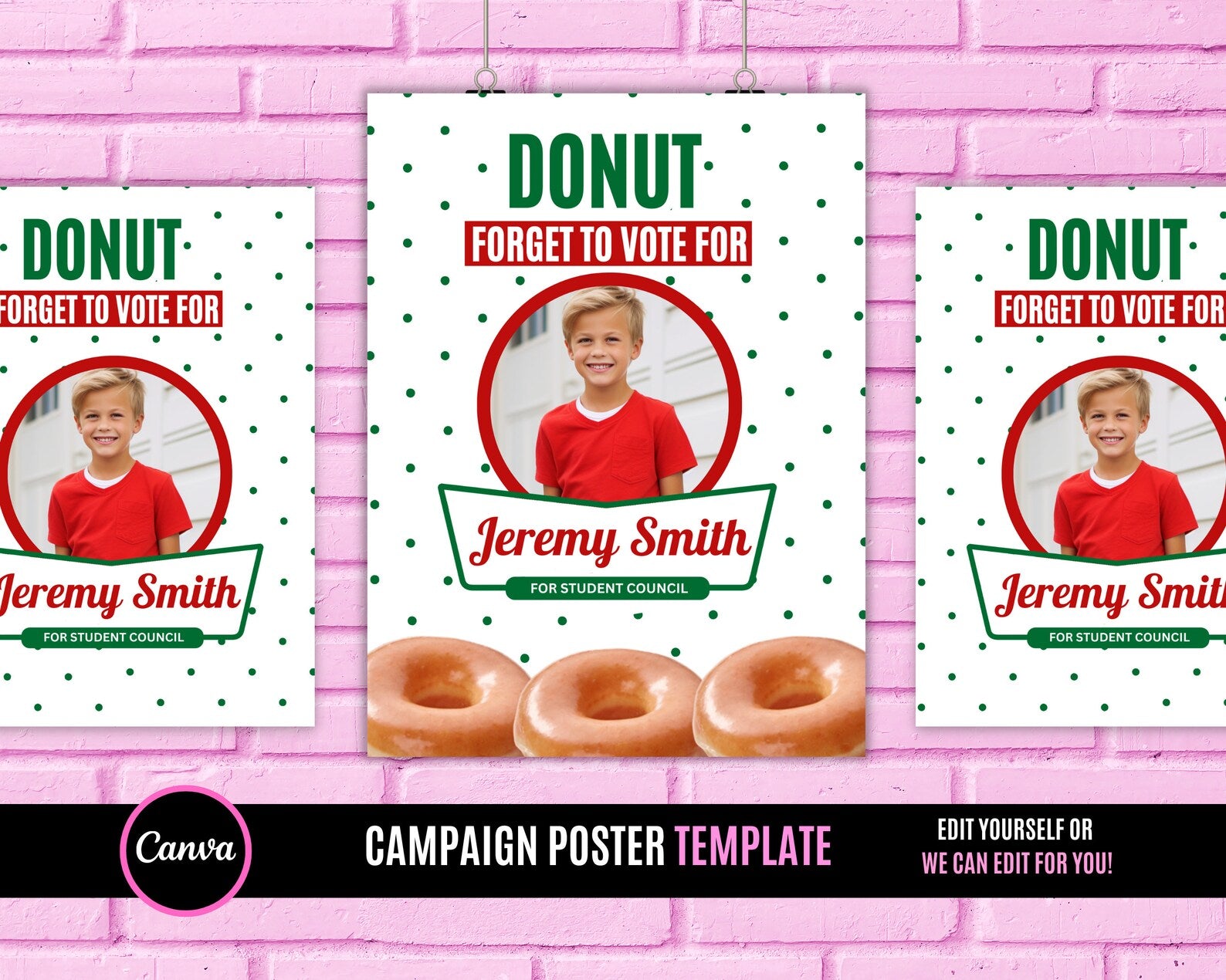 Donut Forget to Vote Campaign Poster -Krispie