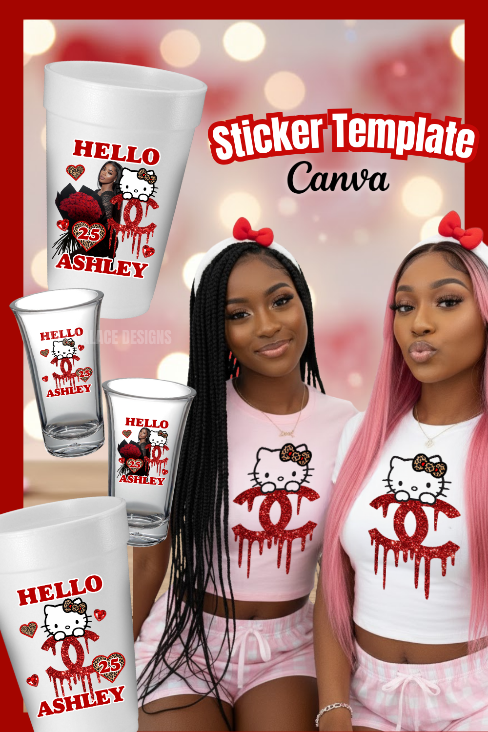 Hello Designer Kitty Sticker