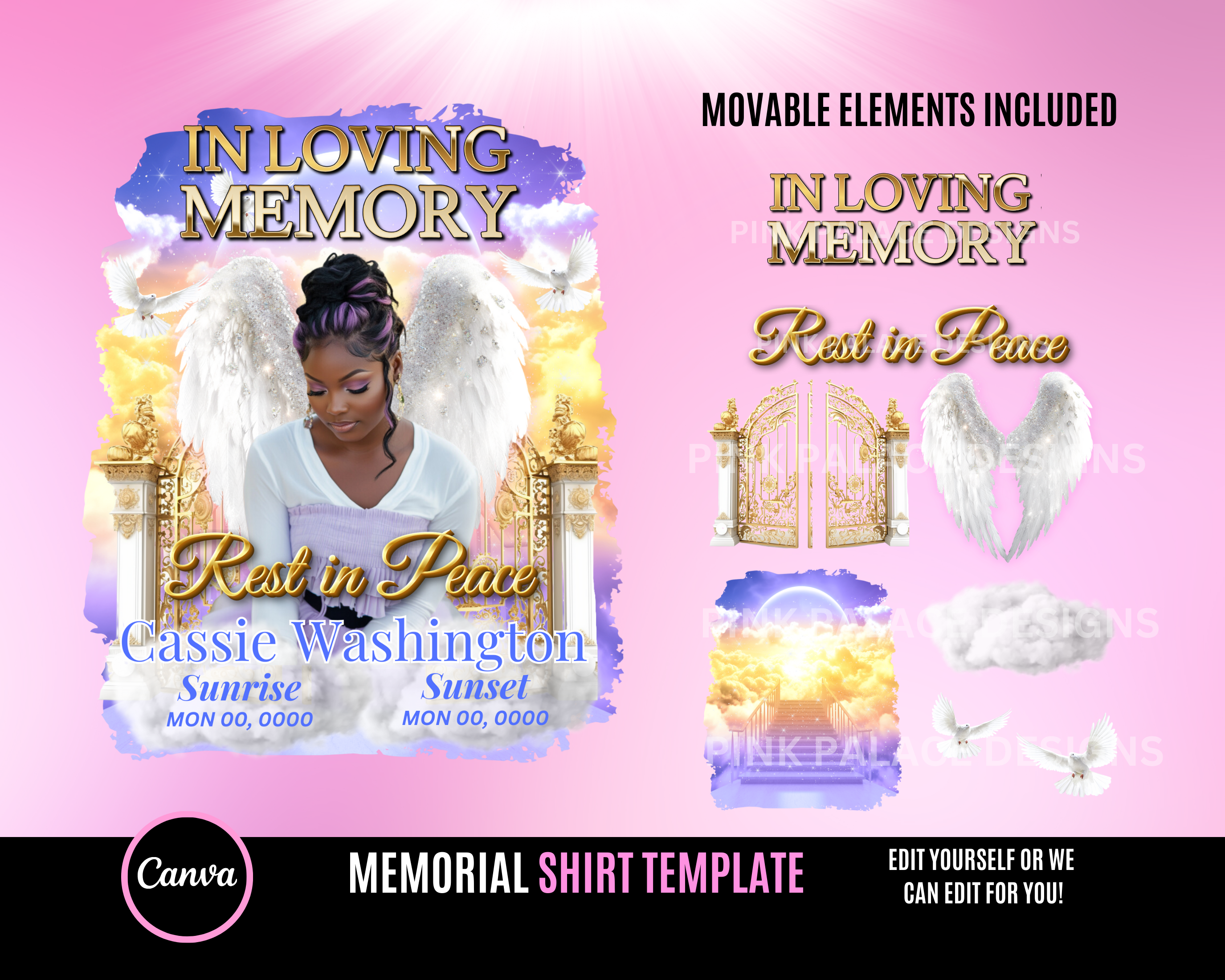 In Loving Memory Shirt - Purple Yellow