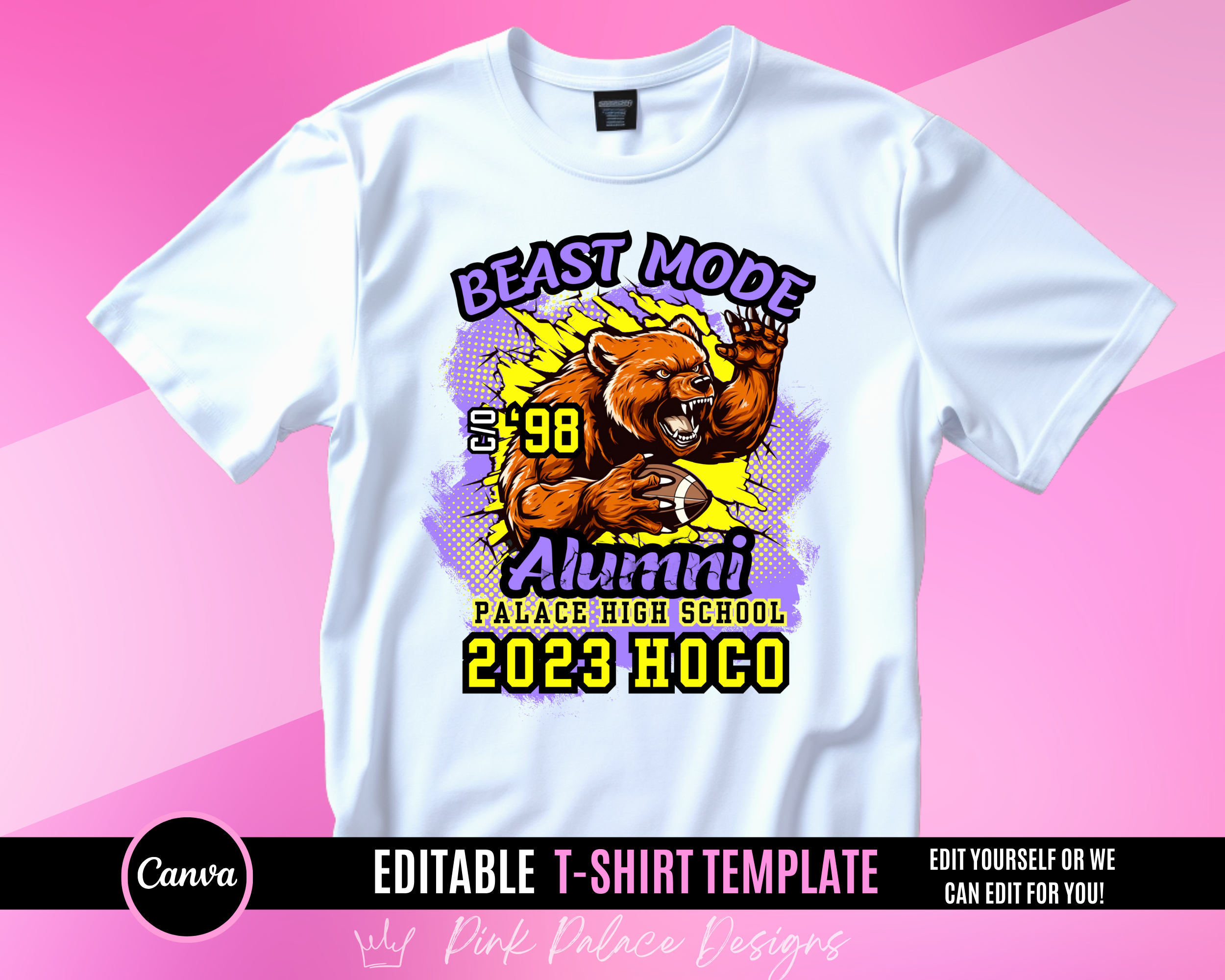Bear Team Spirit Design Template