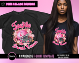 Tackle Breast Cancer - Football Tshirt Template