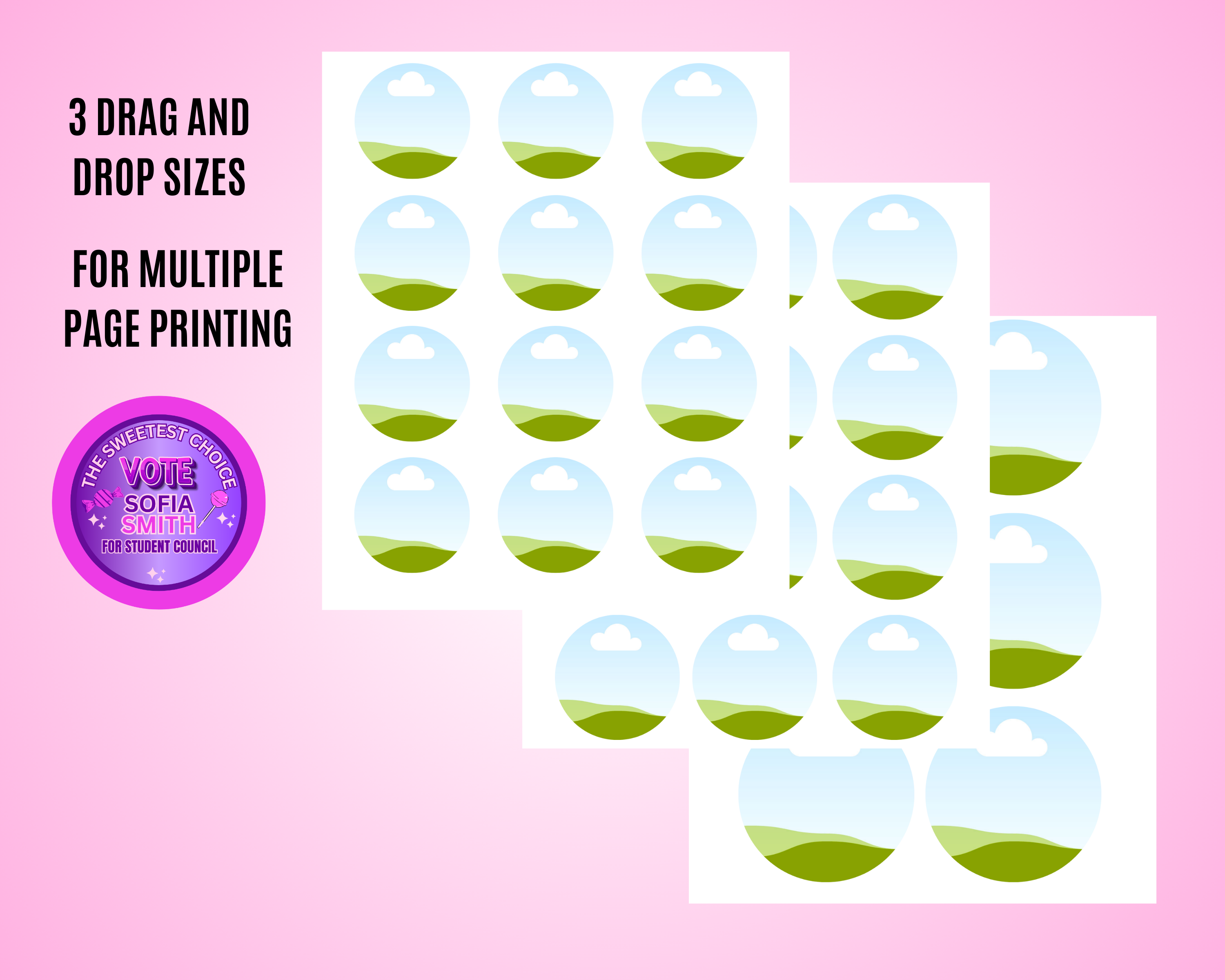 Sweetest Choice Button Sticker