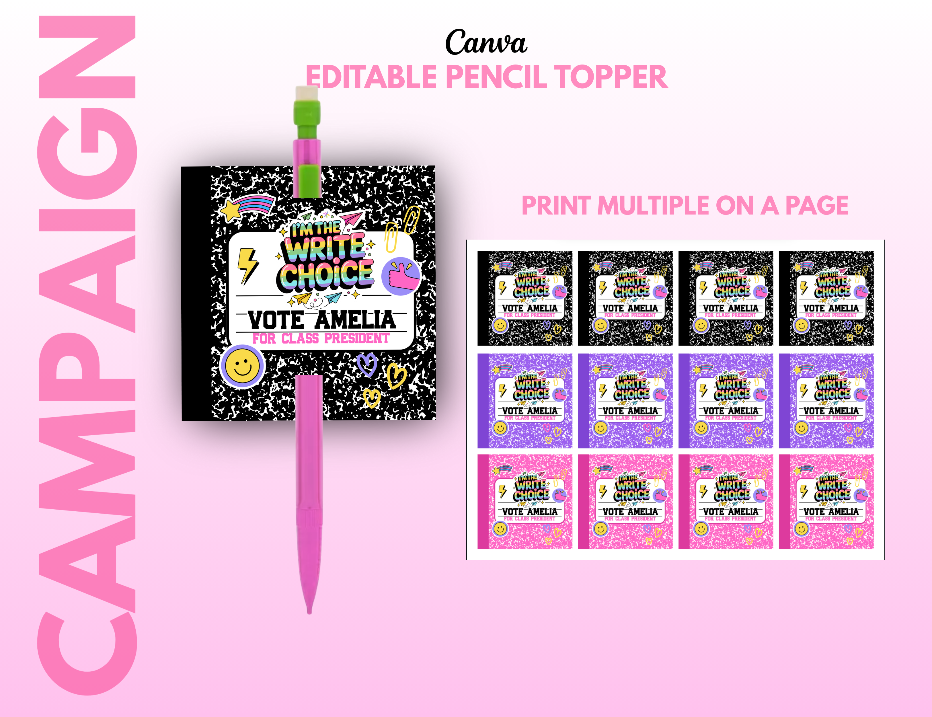 Election Pencil Topper