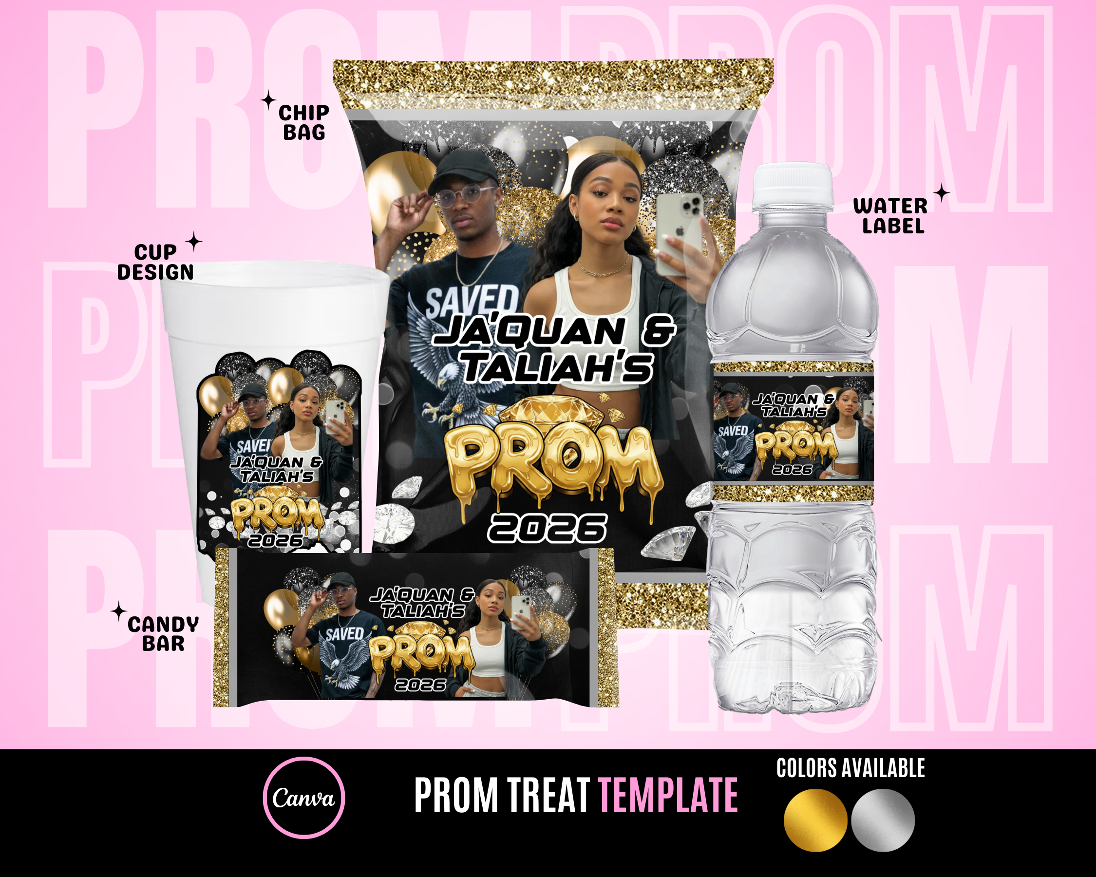 Prom Send off Silver Gold