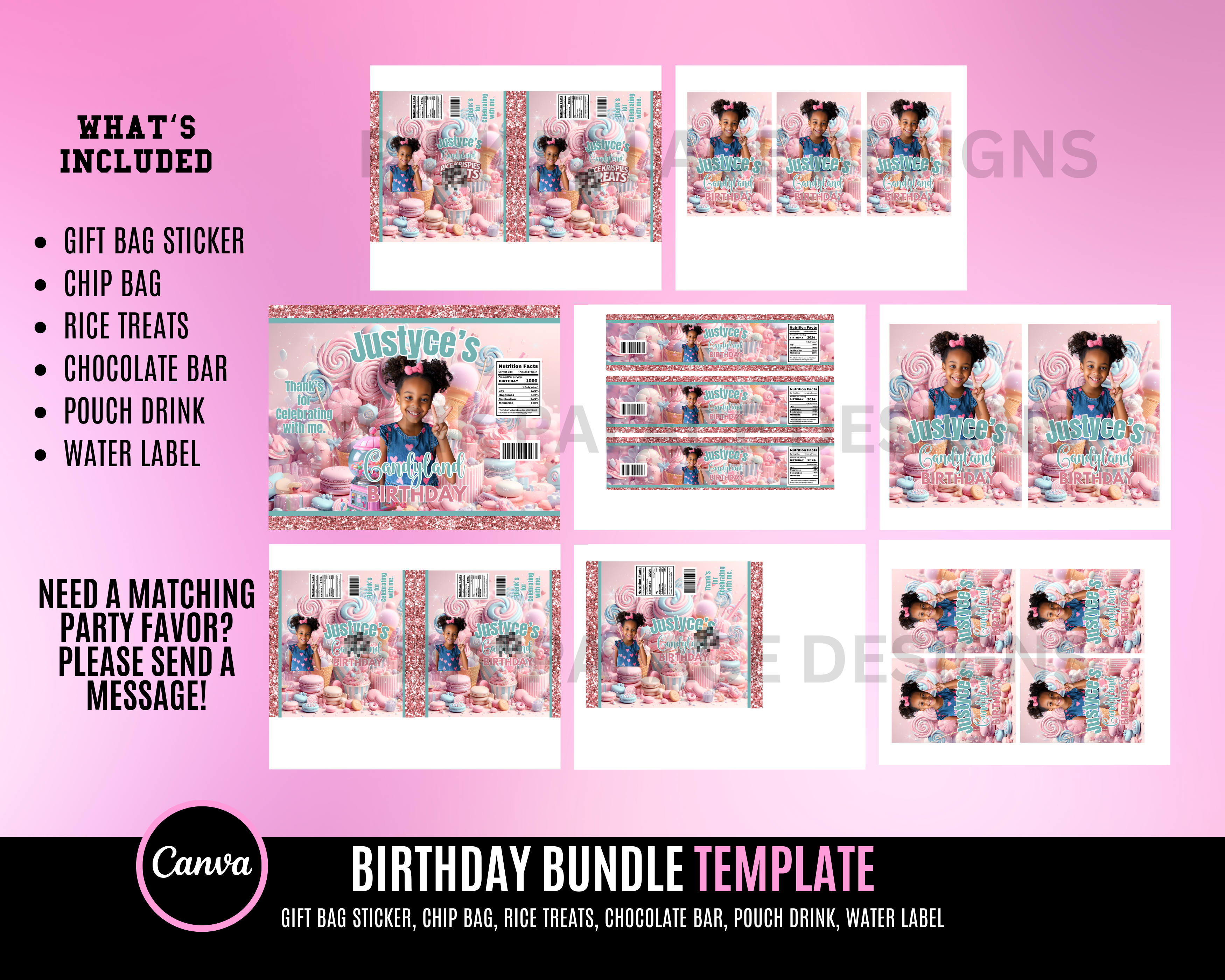 Candyland Birthday Party Favors