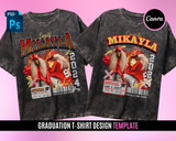 Graduation TShirt Template Vintage - Red Yellow