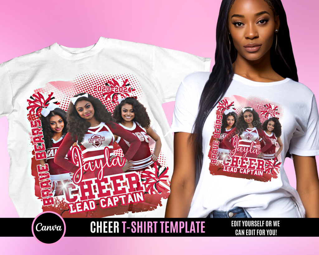 Center Cheerleading TShirt Template Red White Pink Palace Designs Center Cheerleading TShirt Template Red White Pink Palace Designs
