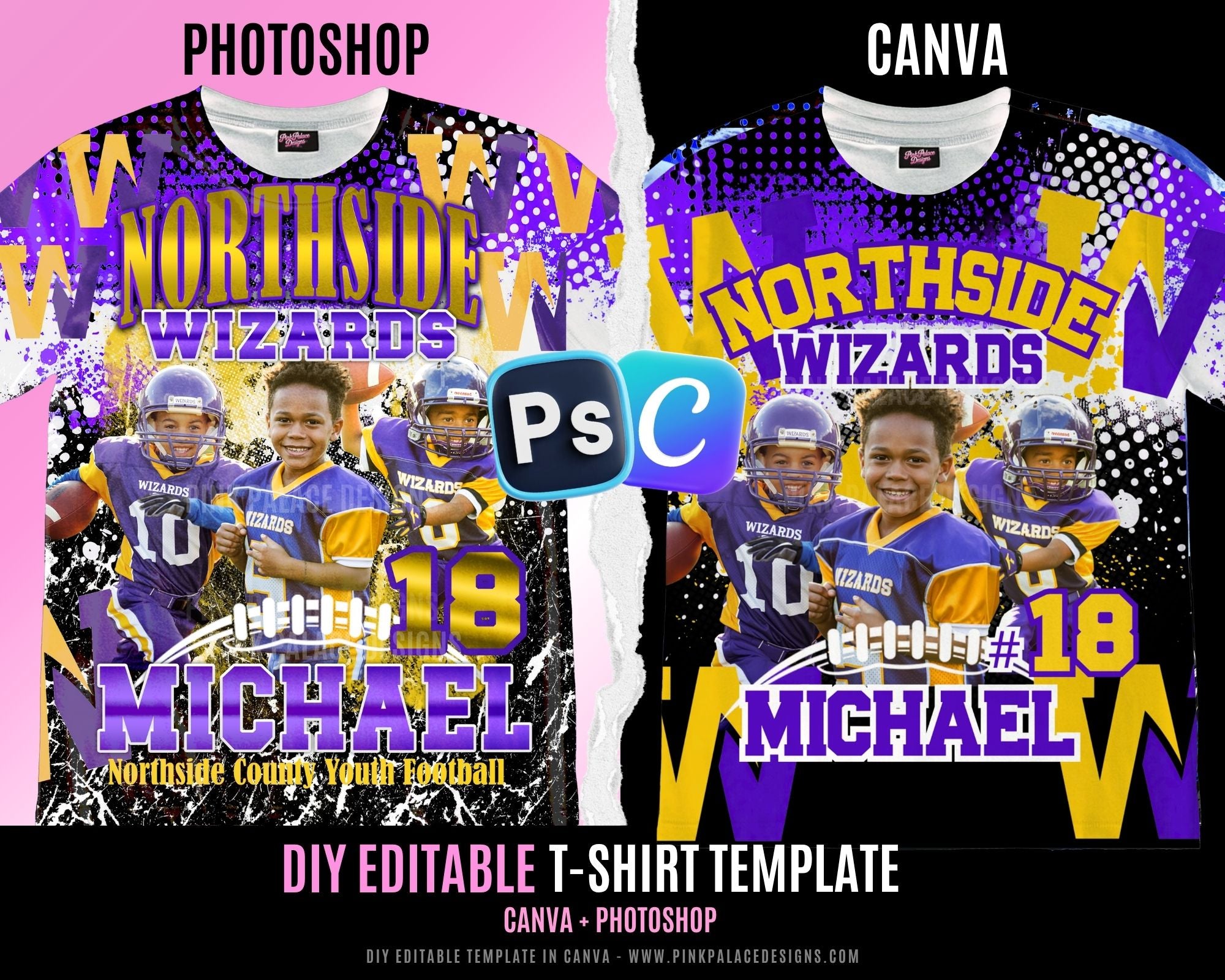 3D All Over Football Shirt Purple