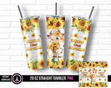 Sunflower Cow Tumbler Wrap