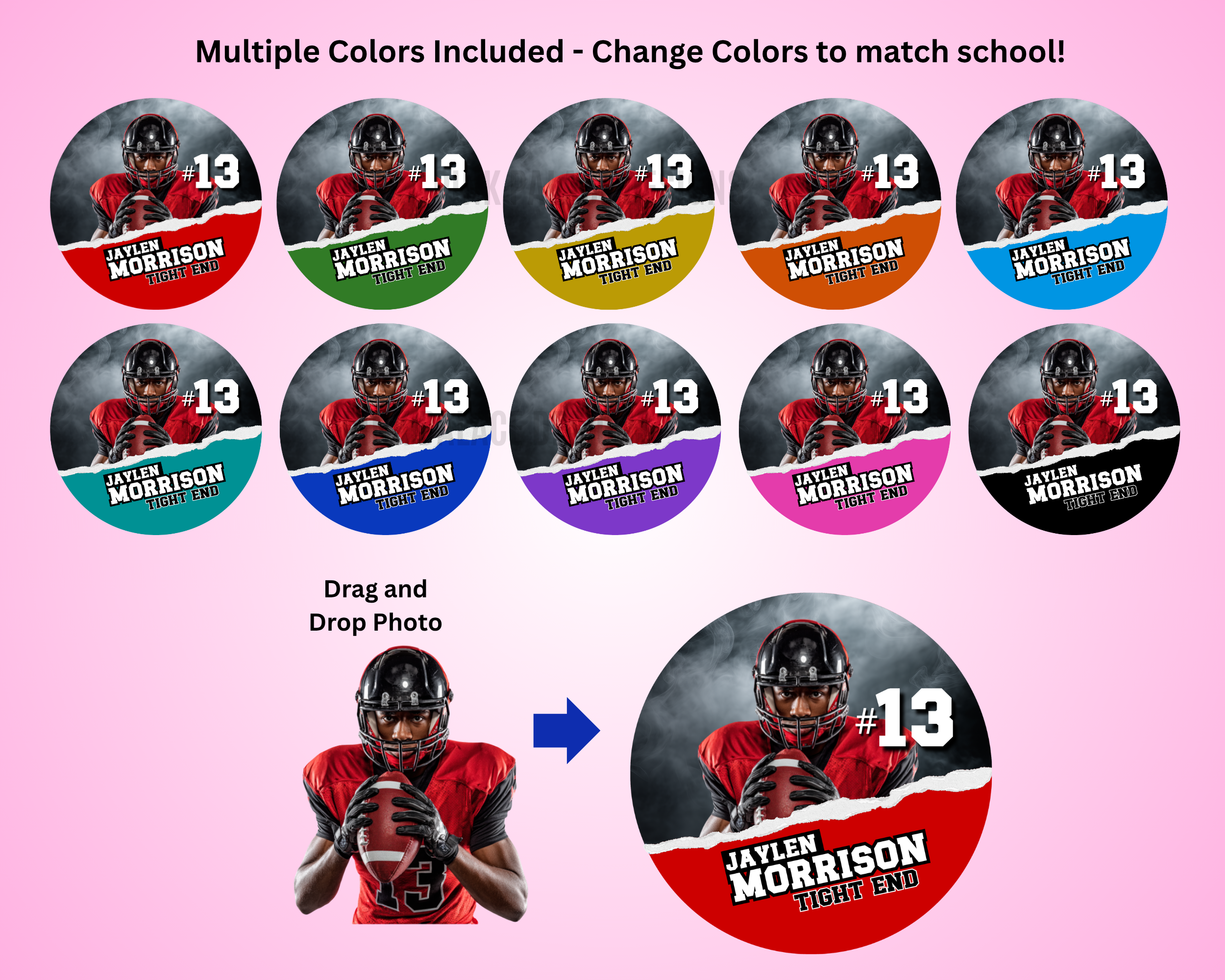 Football Button Template 1