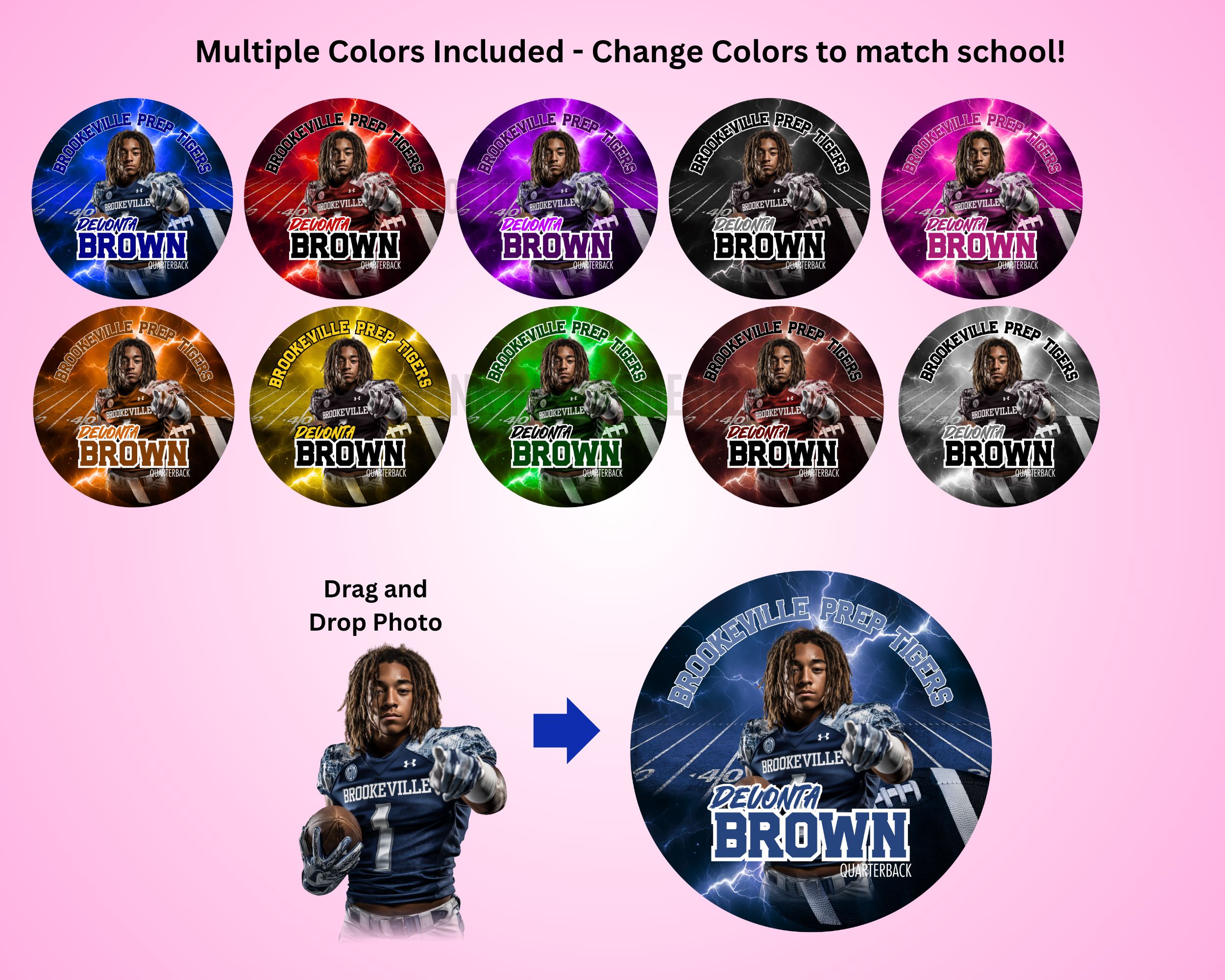 Football Button Template 2
