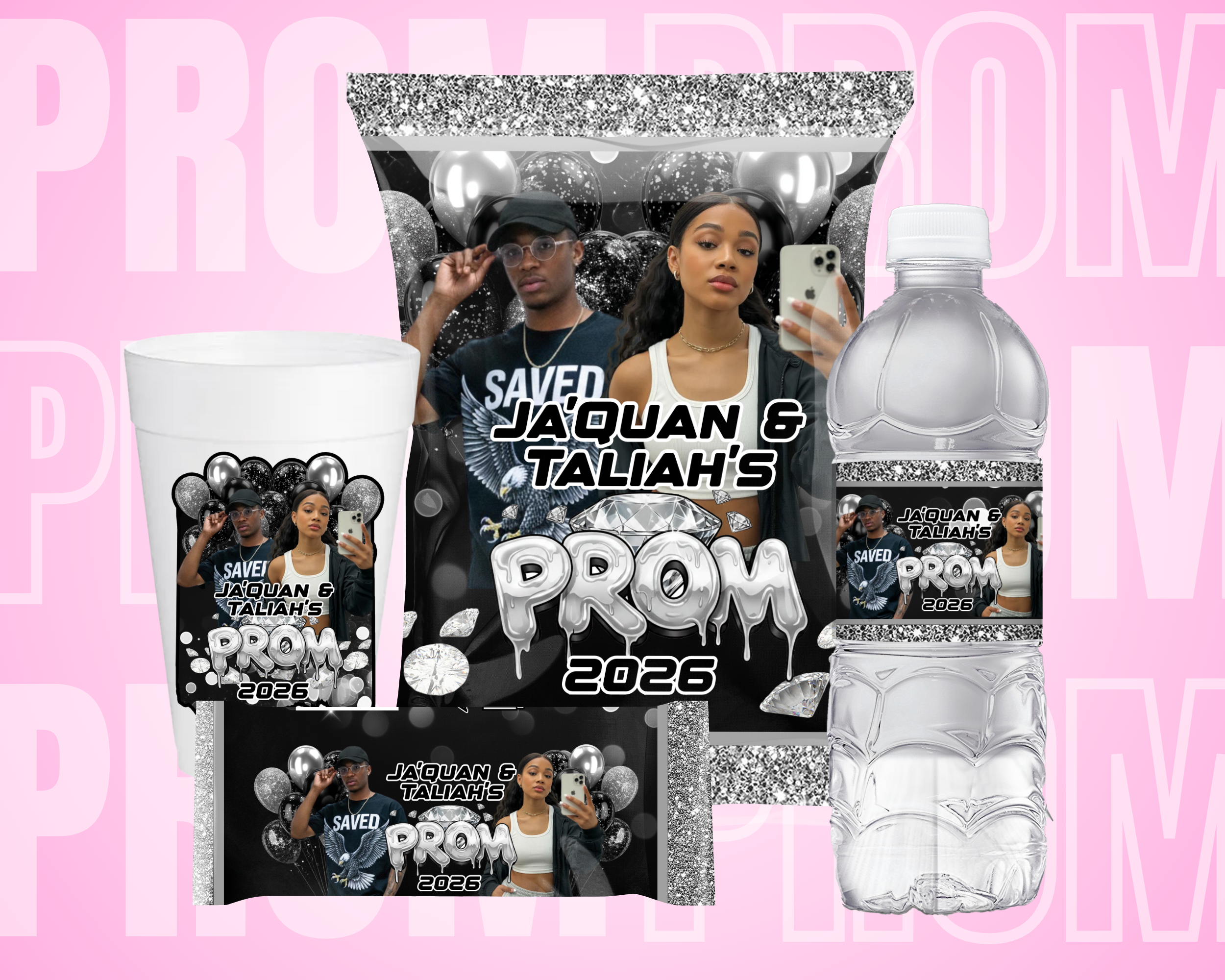 Prom Send off Silver Gold