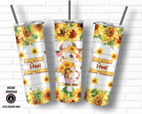 Sunflower Cow Tumbler Wrap