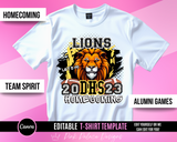 Lion Team Spirit Design Template