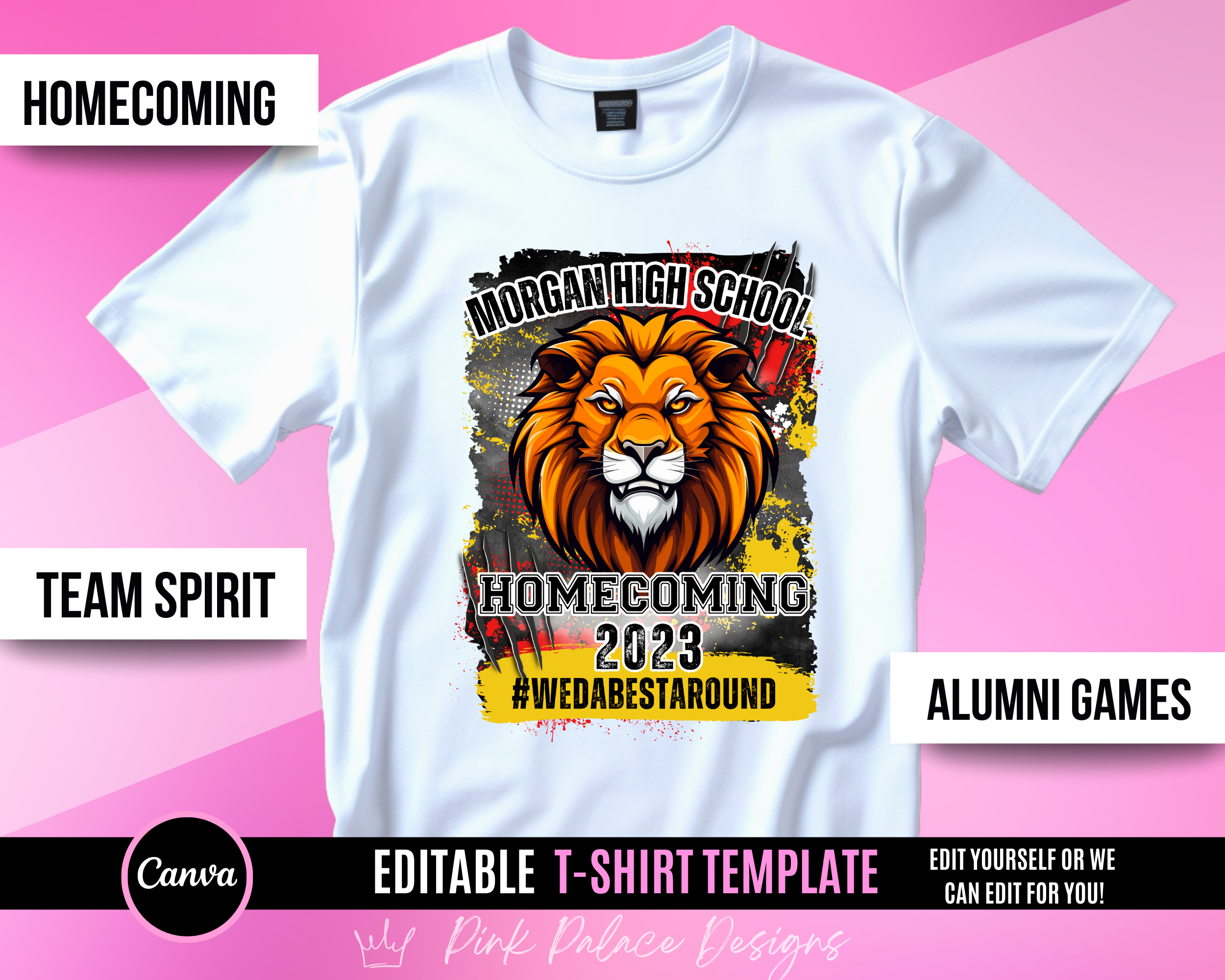 Lion Team Spirit Design Template