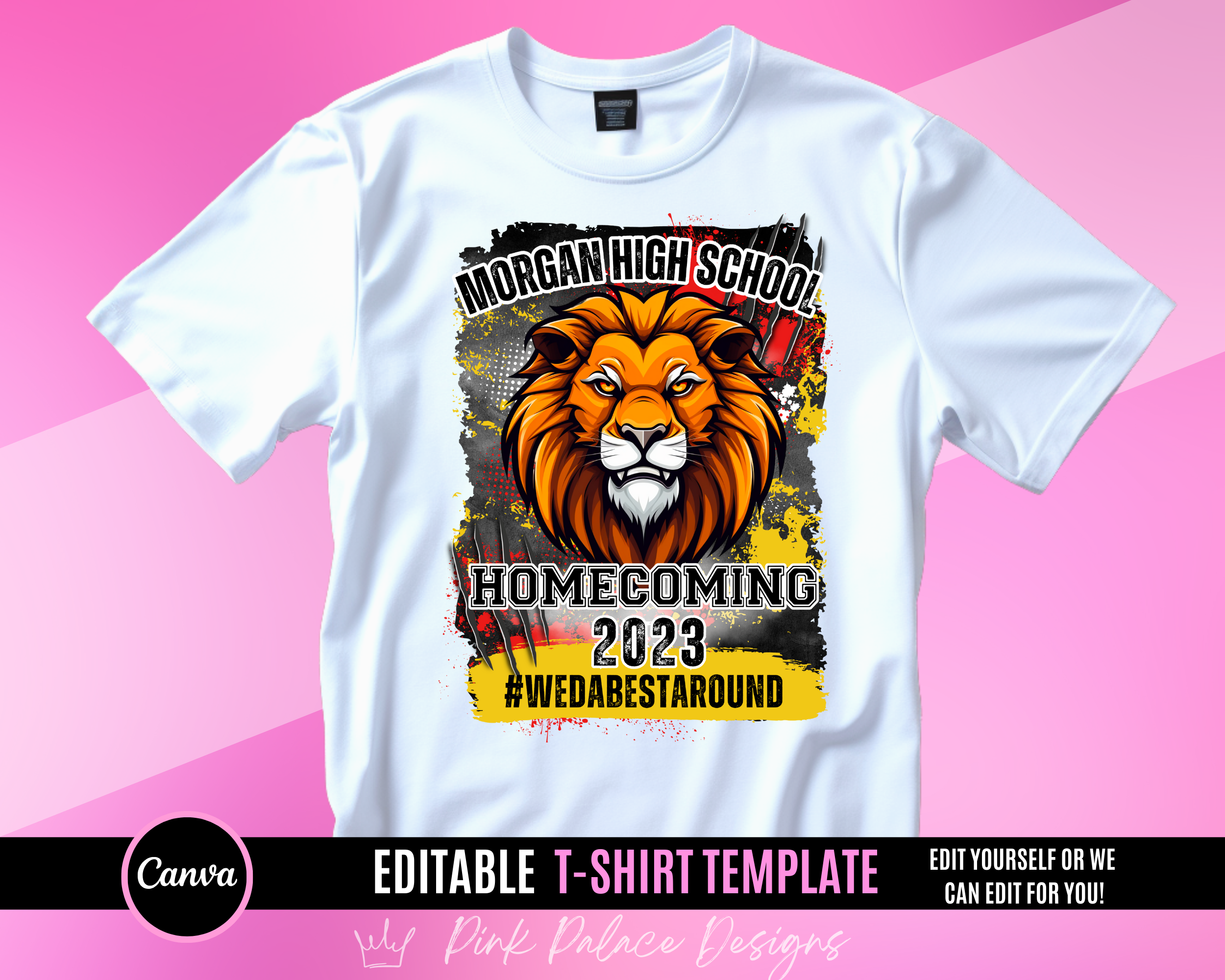 Lion Team Spirit Design Template