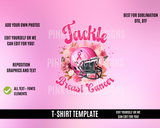 Tackle Breast Cancer - Football Tshirt Template
