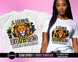 Lion Team Spirit Design Template