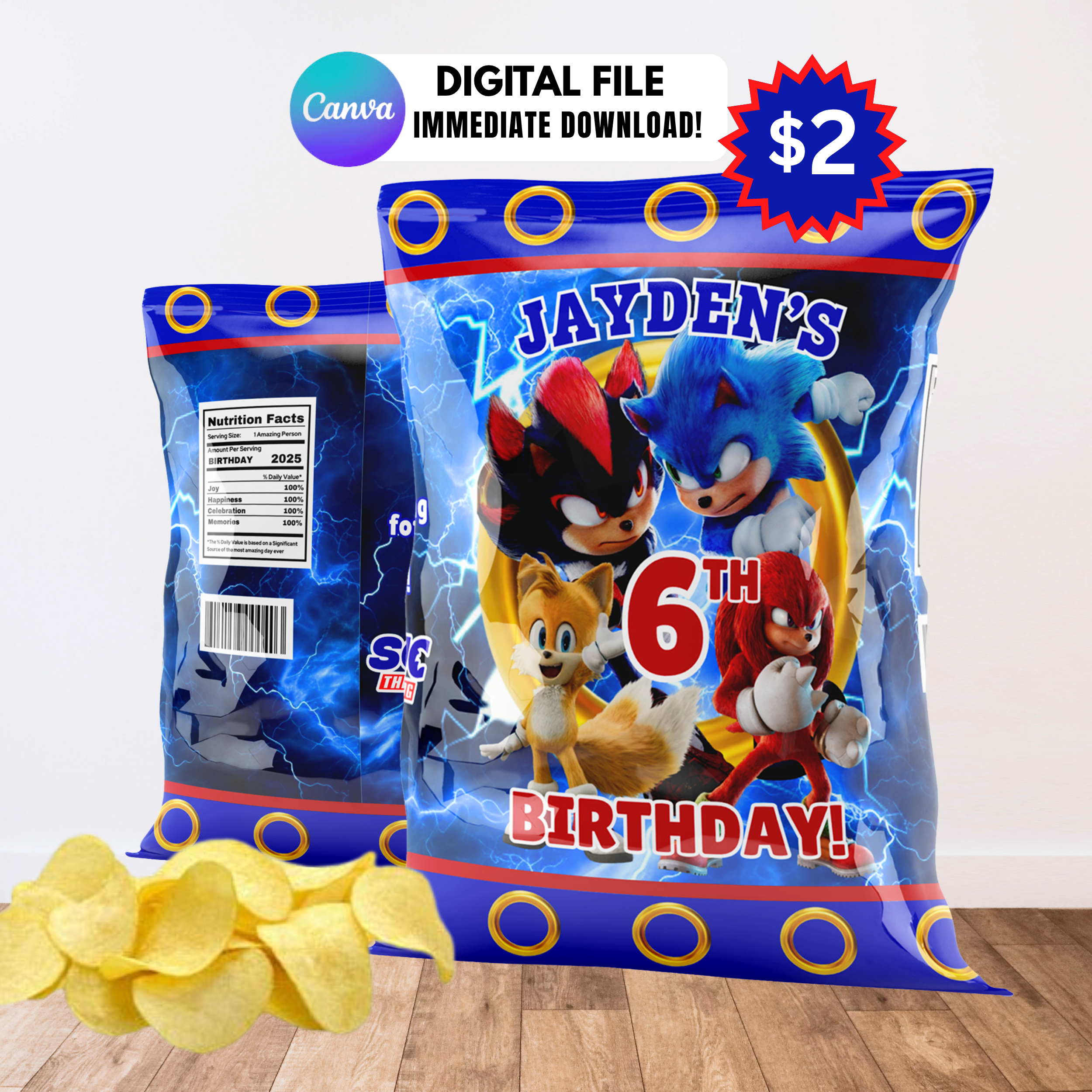 Sonic Chip Bag