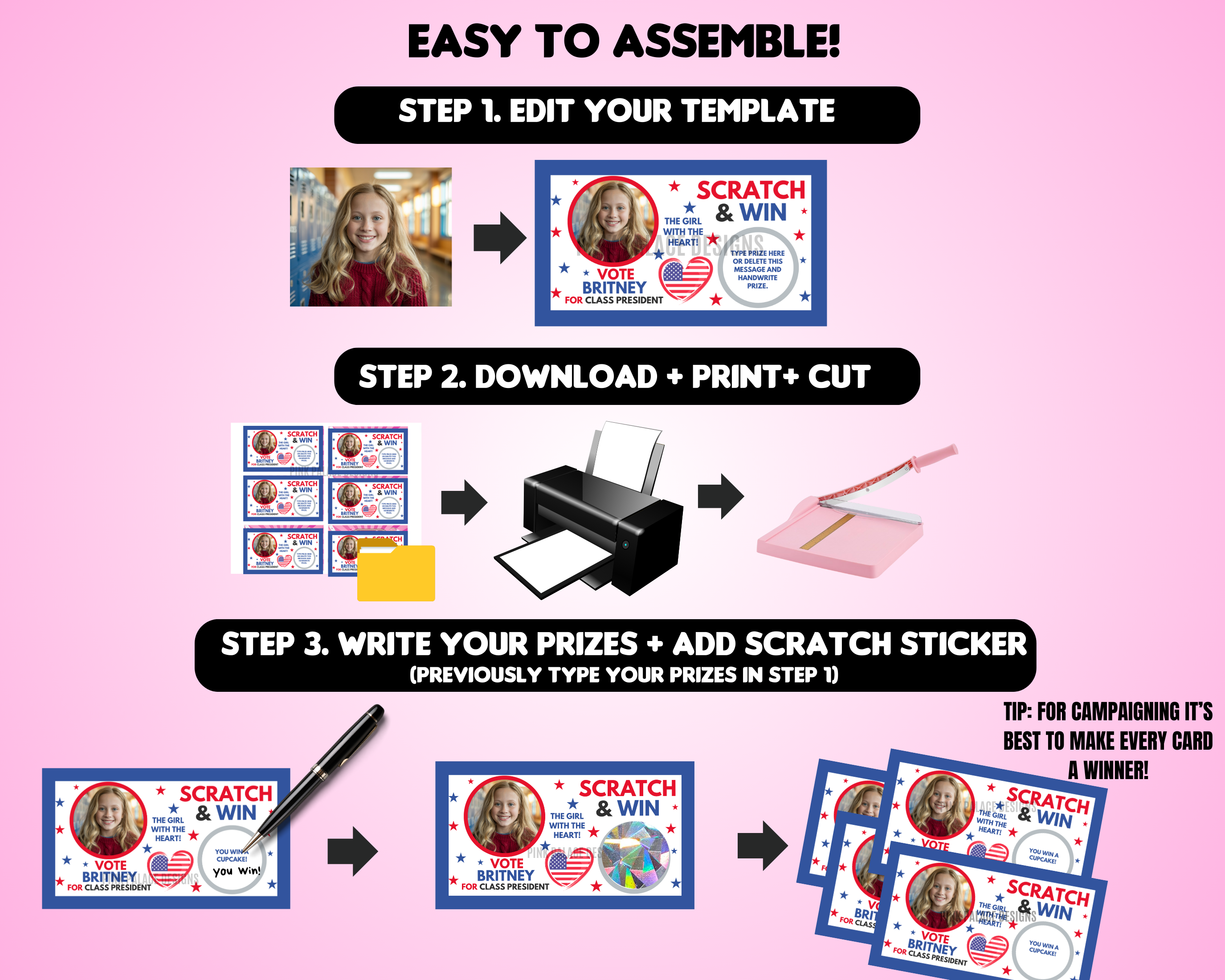 Scratch off Tickets Red White Blue