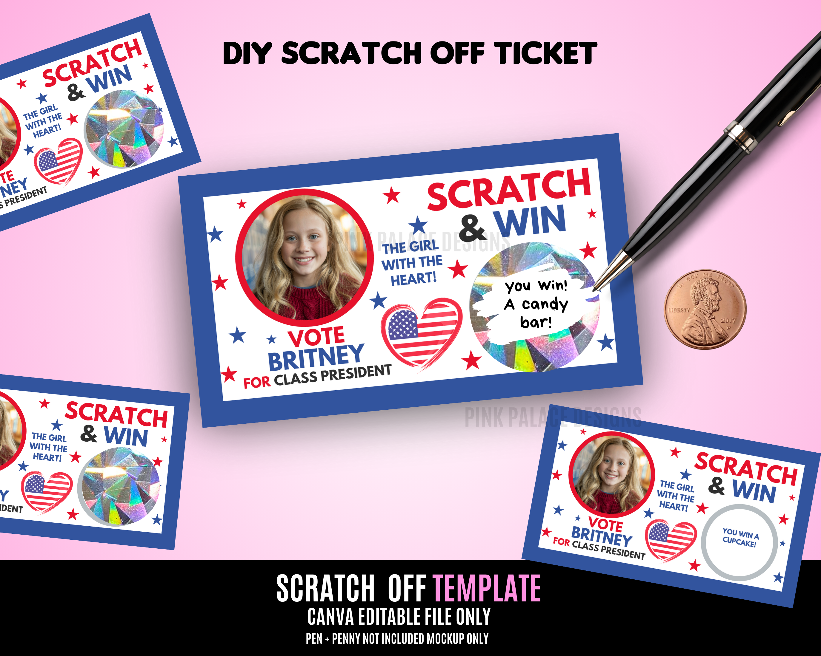Scratch off Tickets Red White Blue